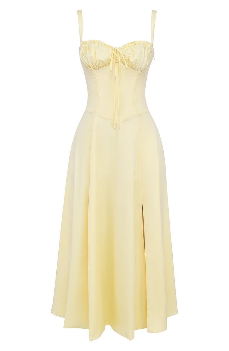 Romilly – Floral Corset Sweetheart Cocktail Midi Dress