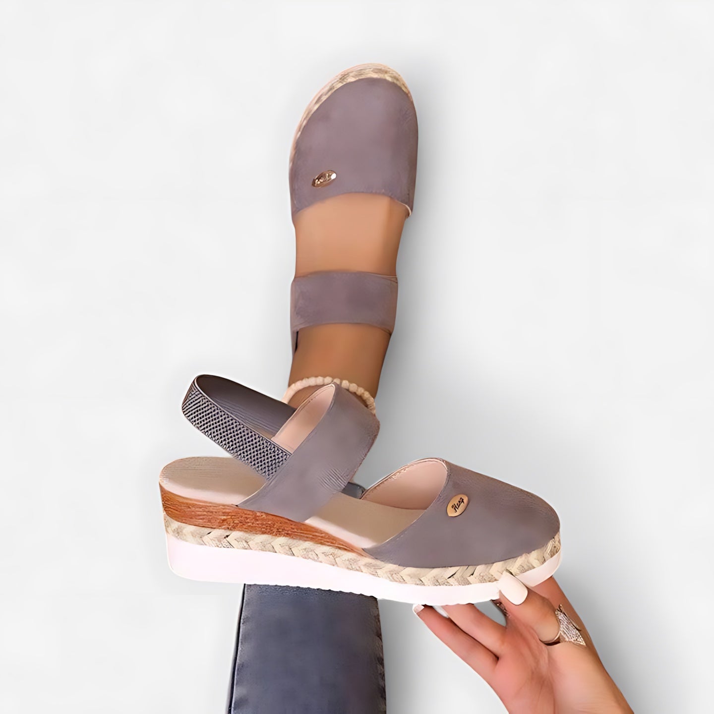 Florence – Closed Toe Slingback Espadrille Flats