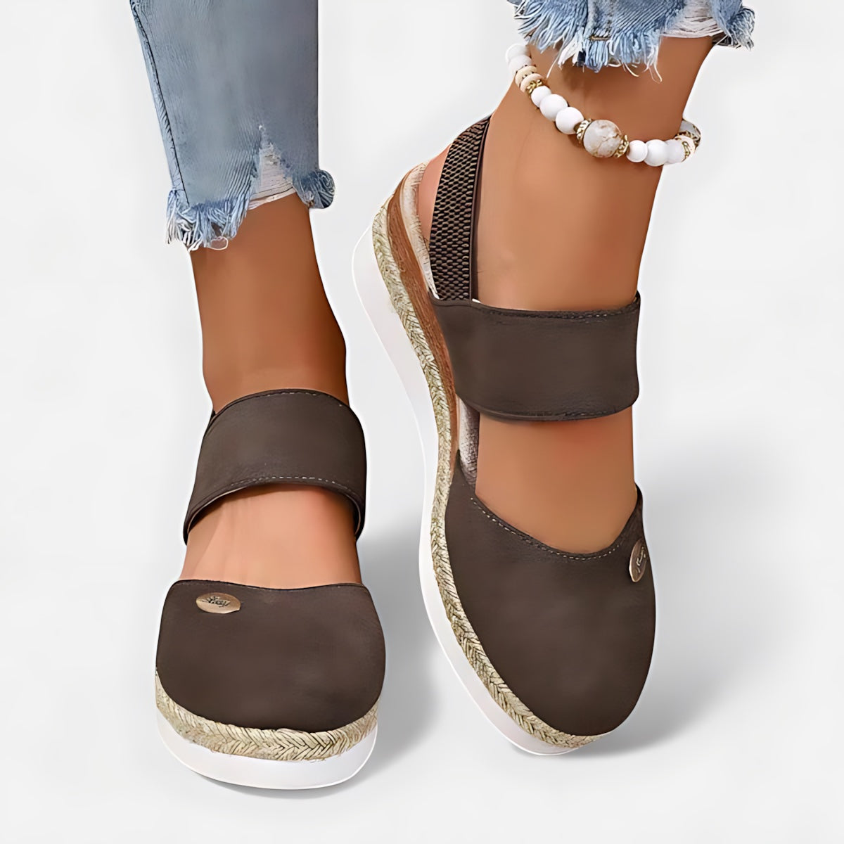 Florence – Closed Toe Slingback Espadrille Flats