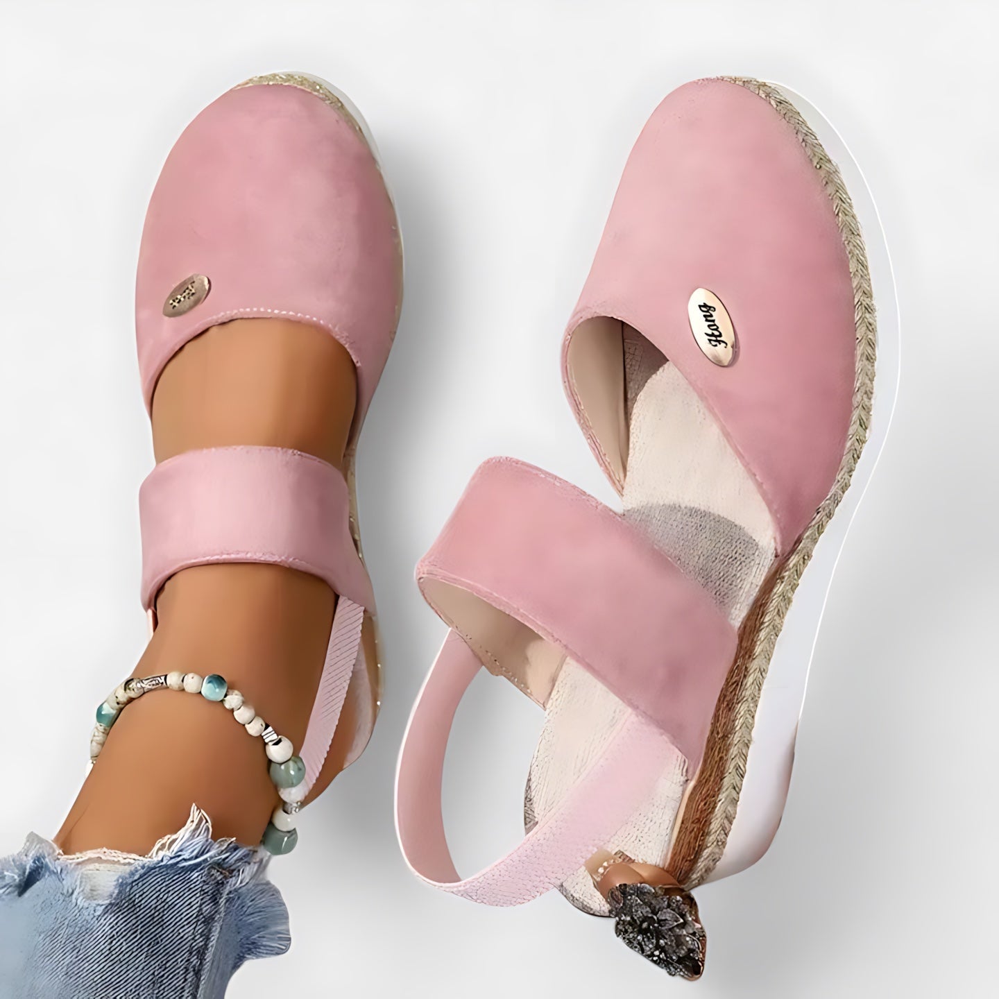 Florence – Closed Toe Slingback Espadrille Flats