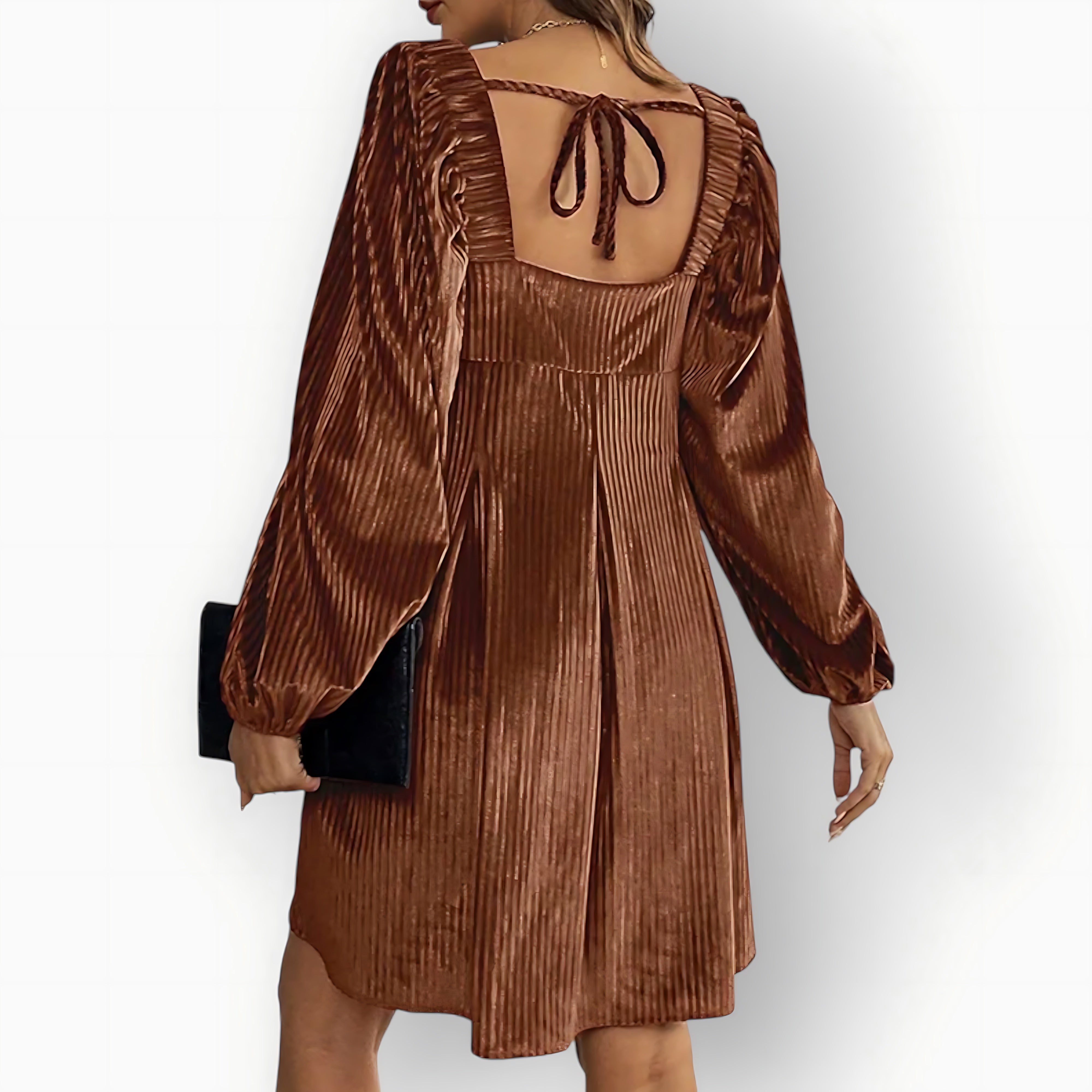 Florence – Velvet Puff Sleeve Babydoll Party Mini Dress
