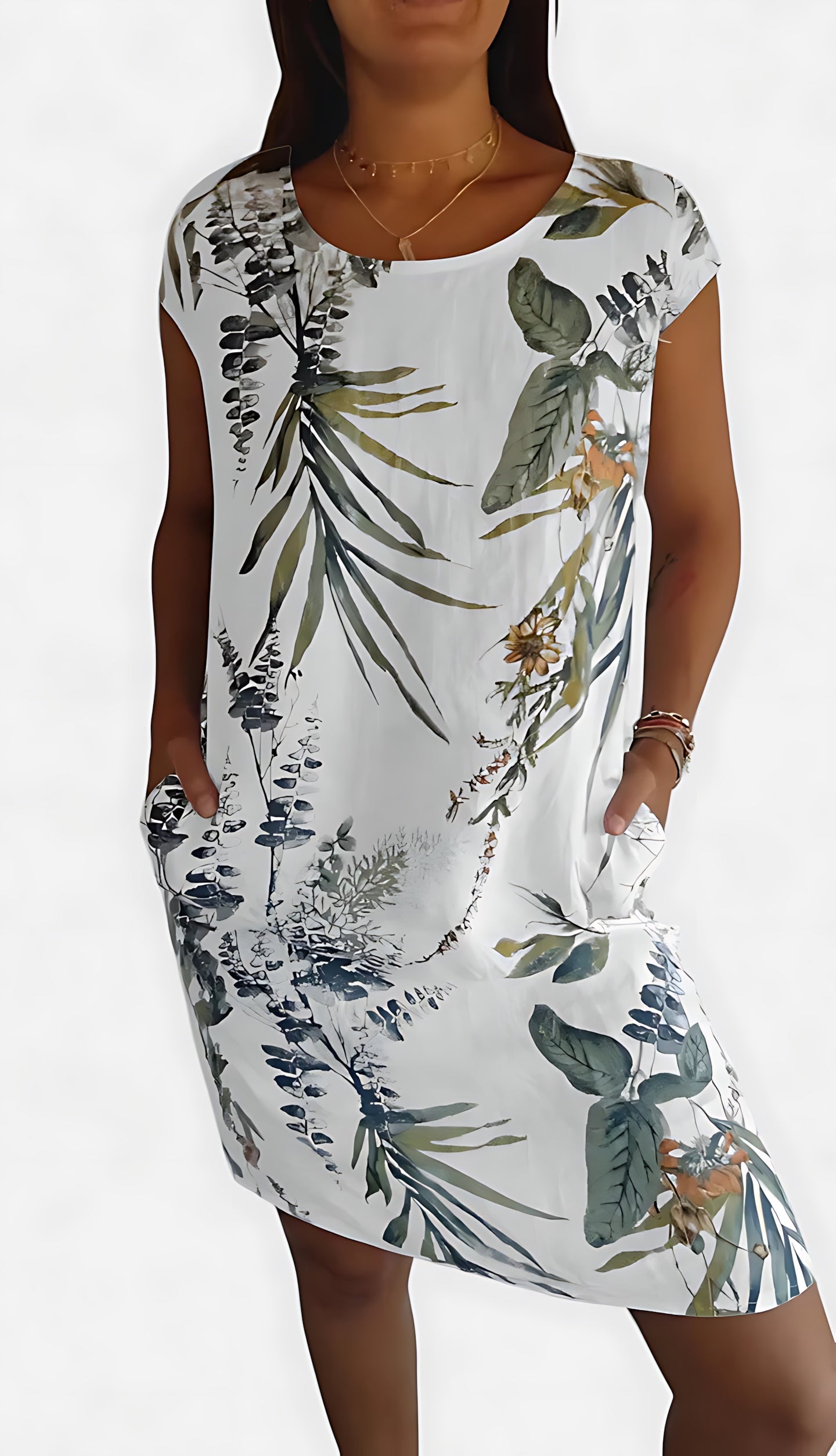 Frances – Abstract Print Shift Summer Dress