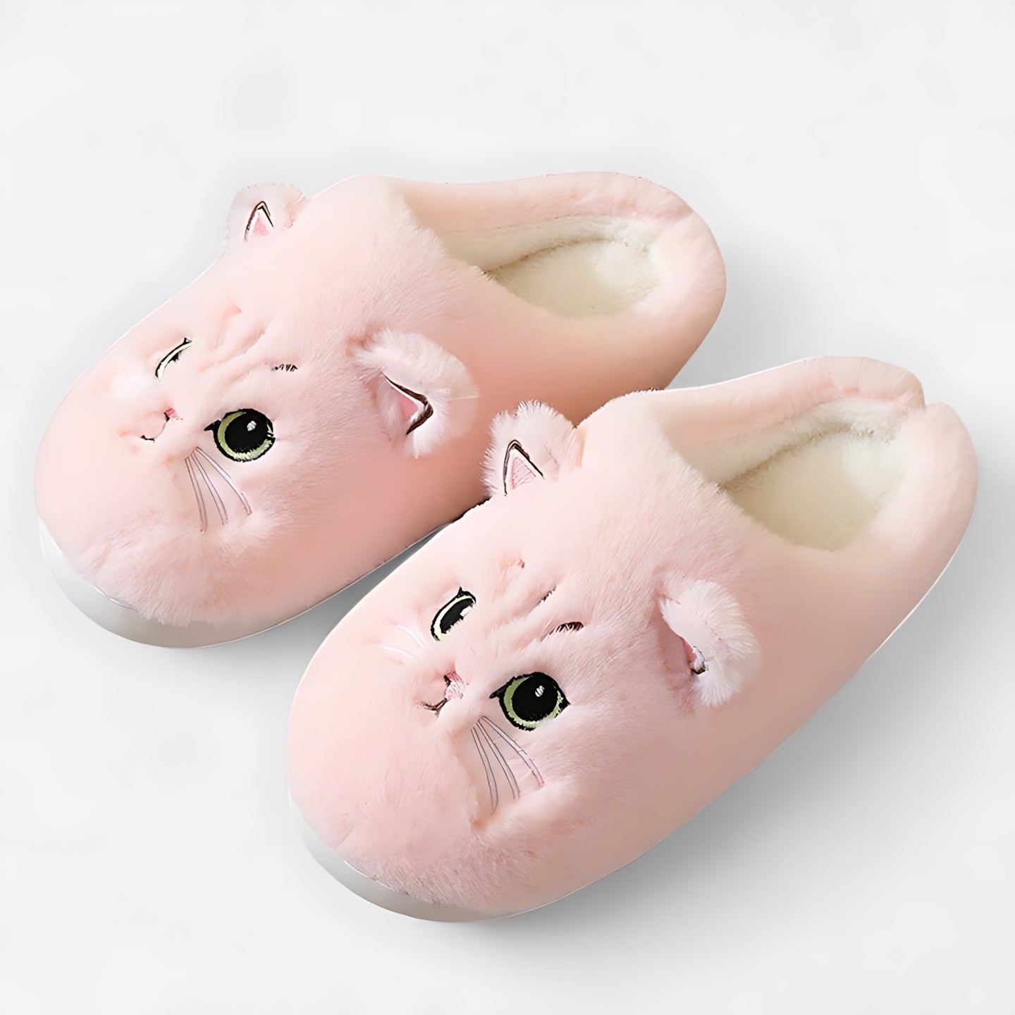 Frances – Cat Embroidered Closed Toe Slippers