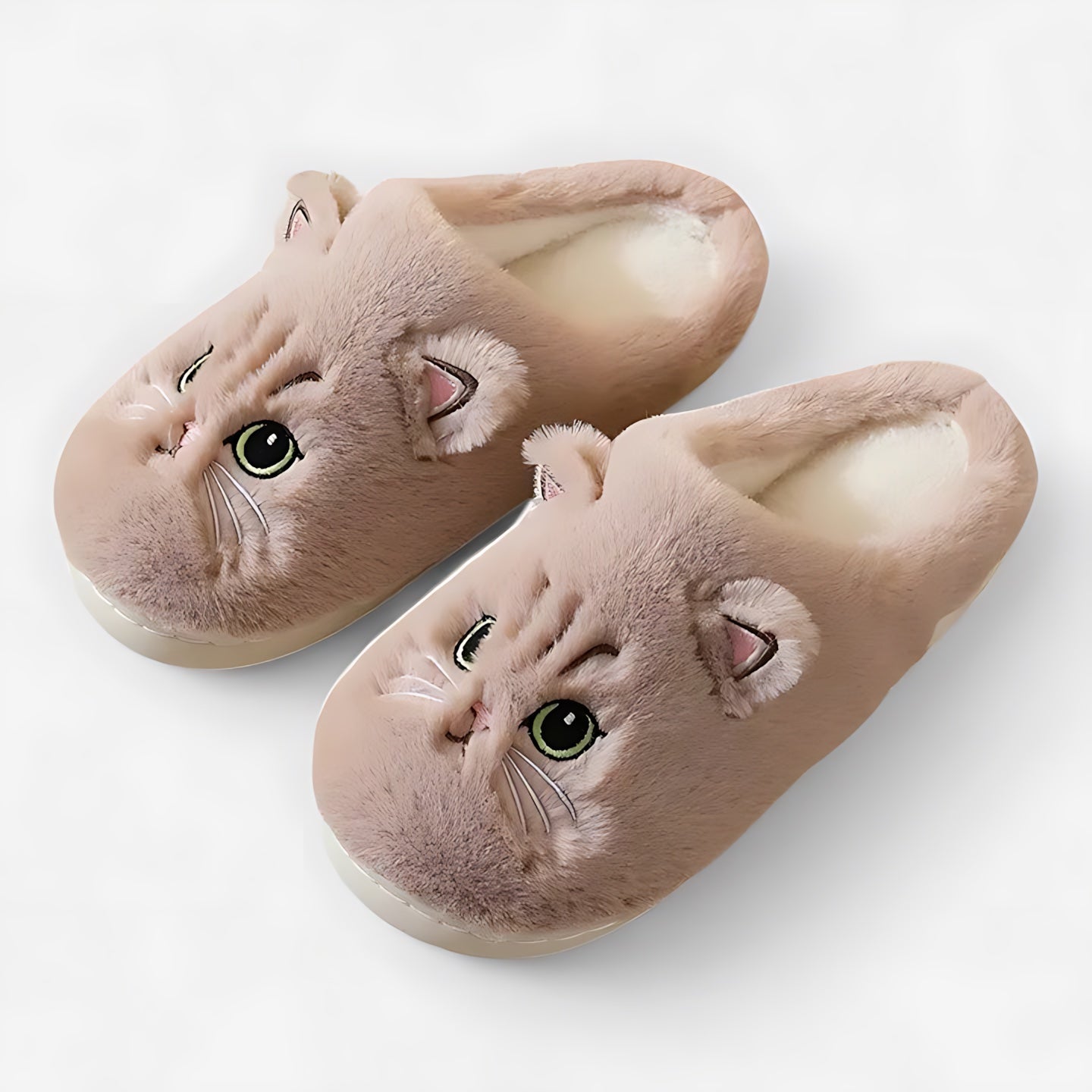 Frances – Cat Embroidered Closed Toe Slippers