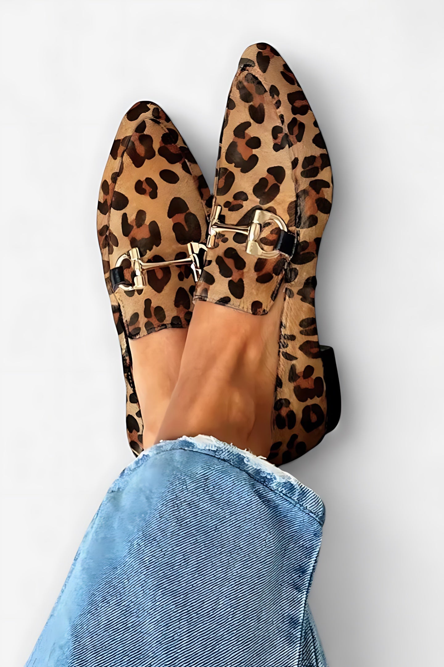 Frances – Leopard Print Pointed Toe Loafers