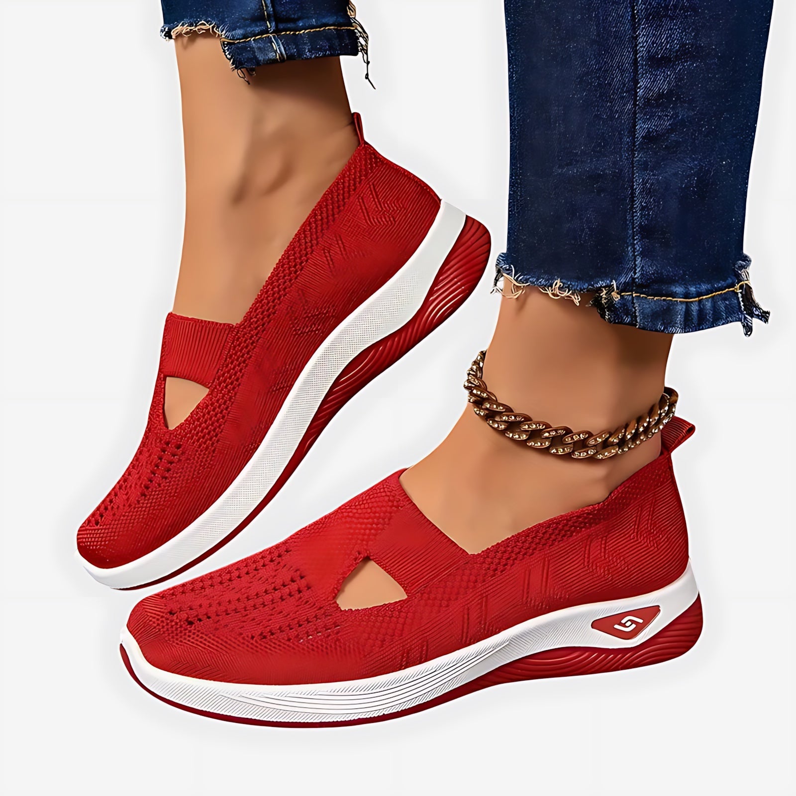 Gabriella – Knit Slip On Low Top Walking Sneakers