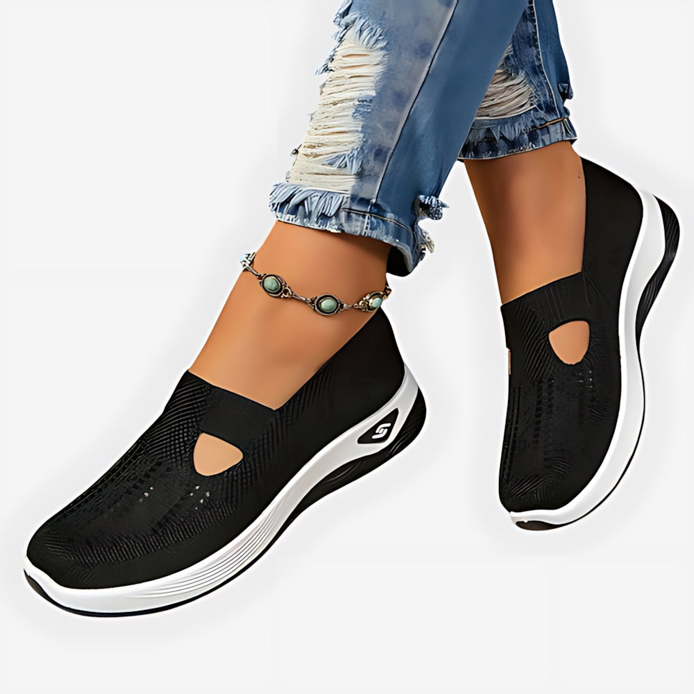 Gabriella – Knit Slip On Low Top Walking Sneakers