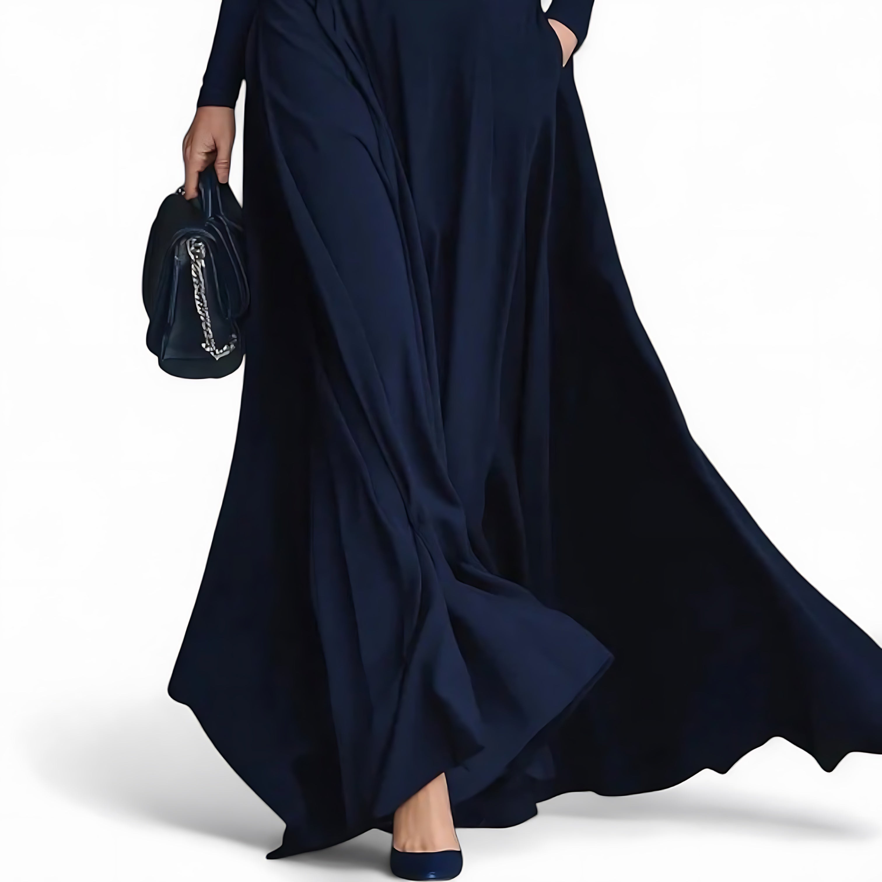 Gemma – Turtleneck Long Sleeve Evening Maxi Dress