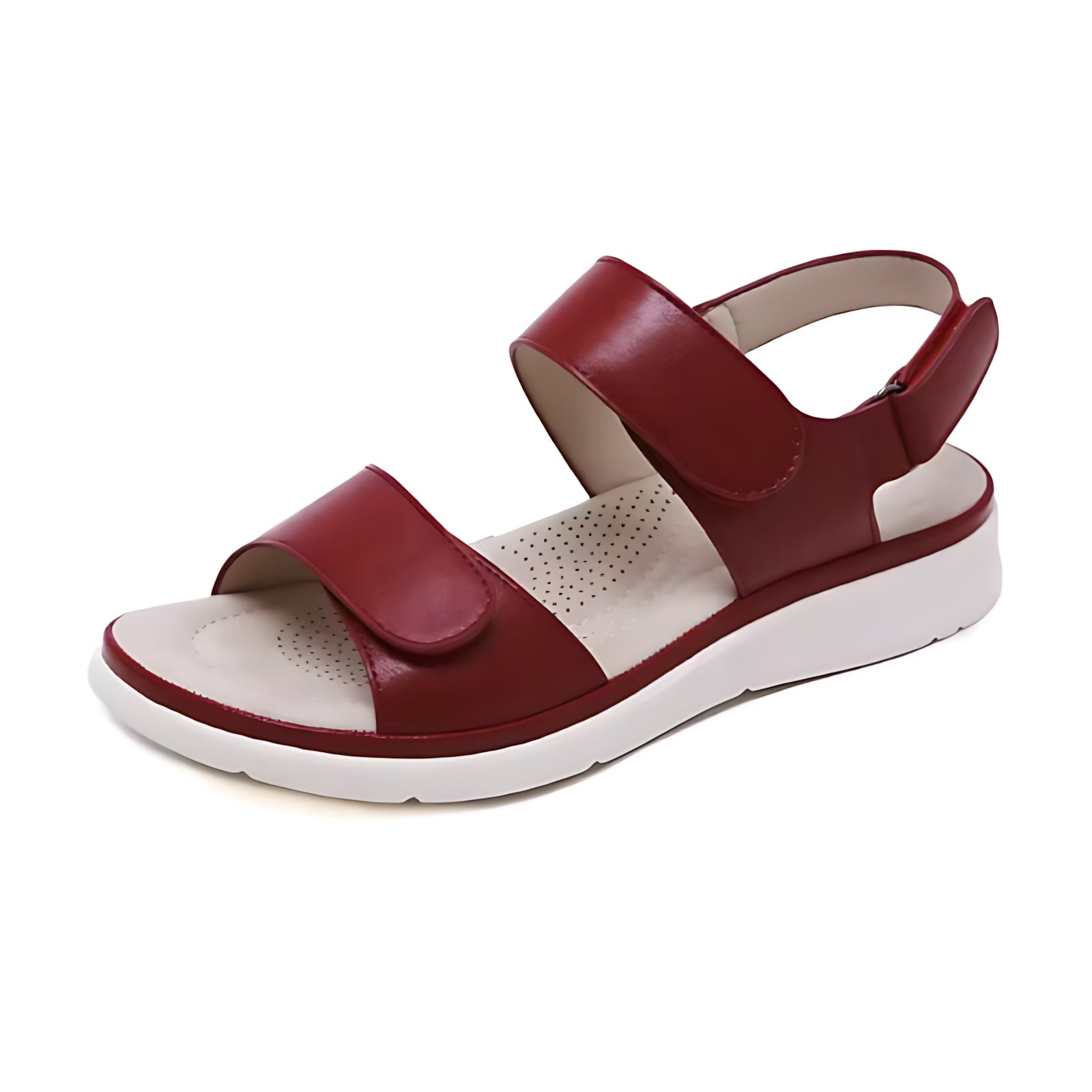 Genesis – Double Strap Low Wedge Slide Sandals