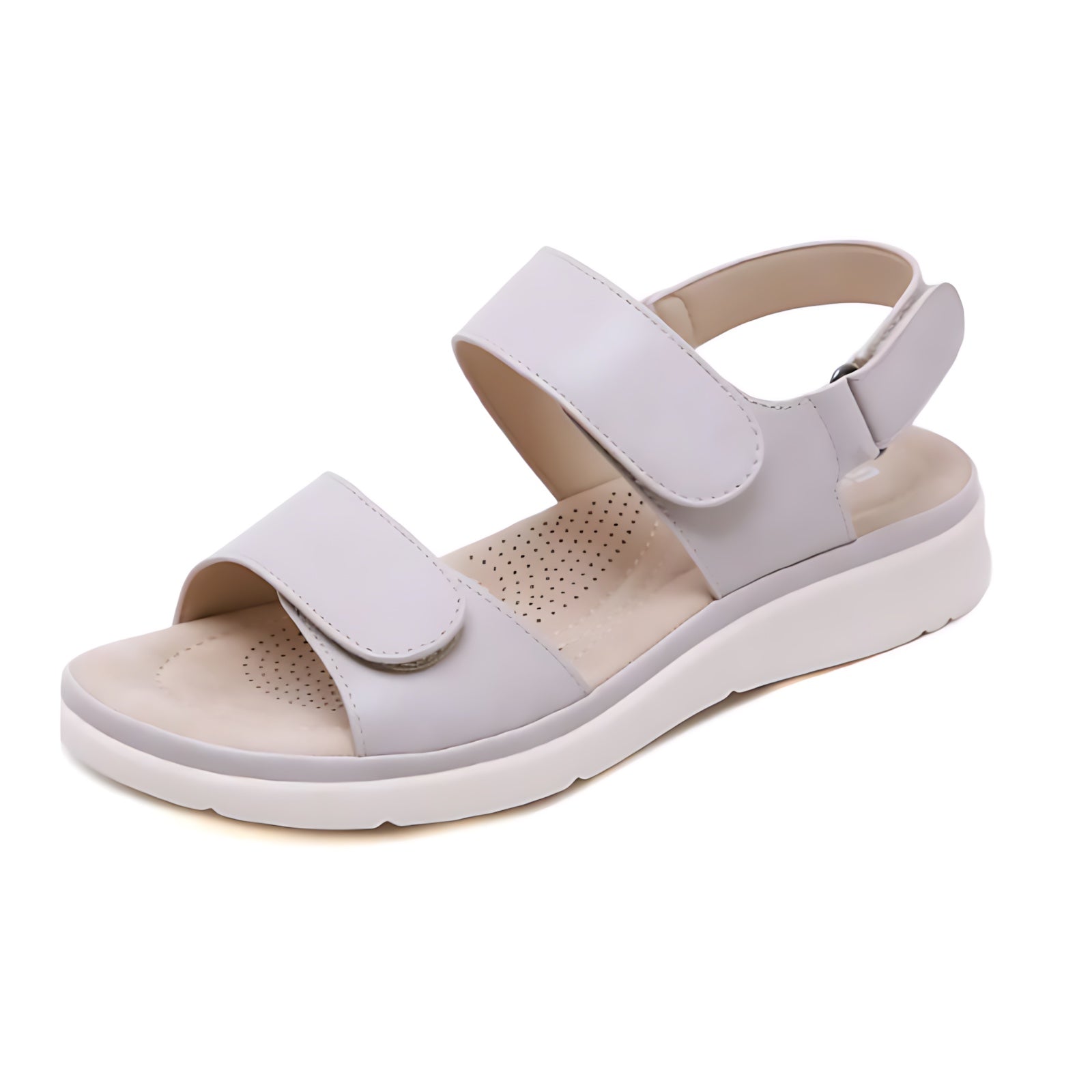 Genesis – Double Strap Low Wedge Slide Sandals