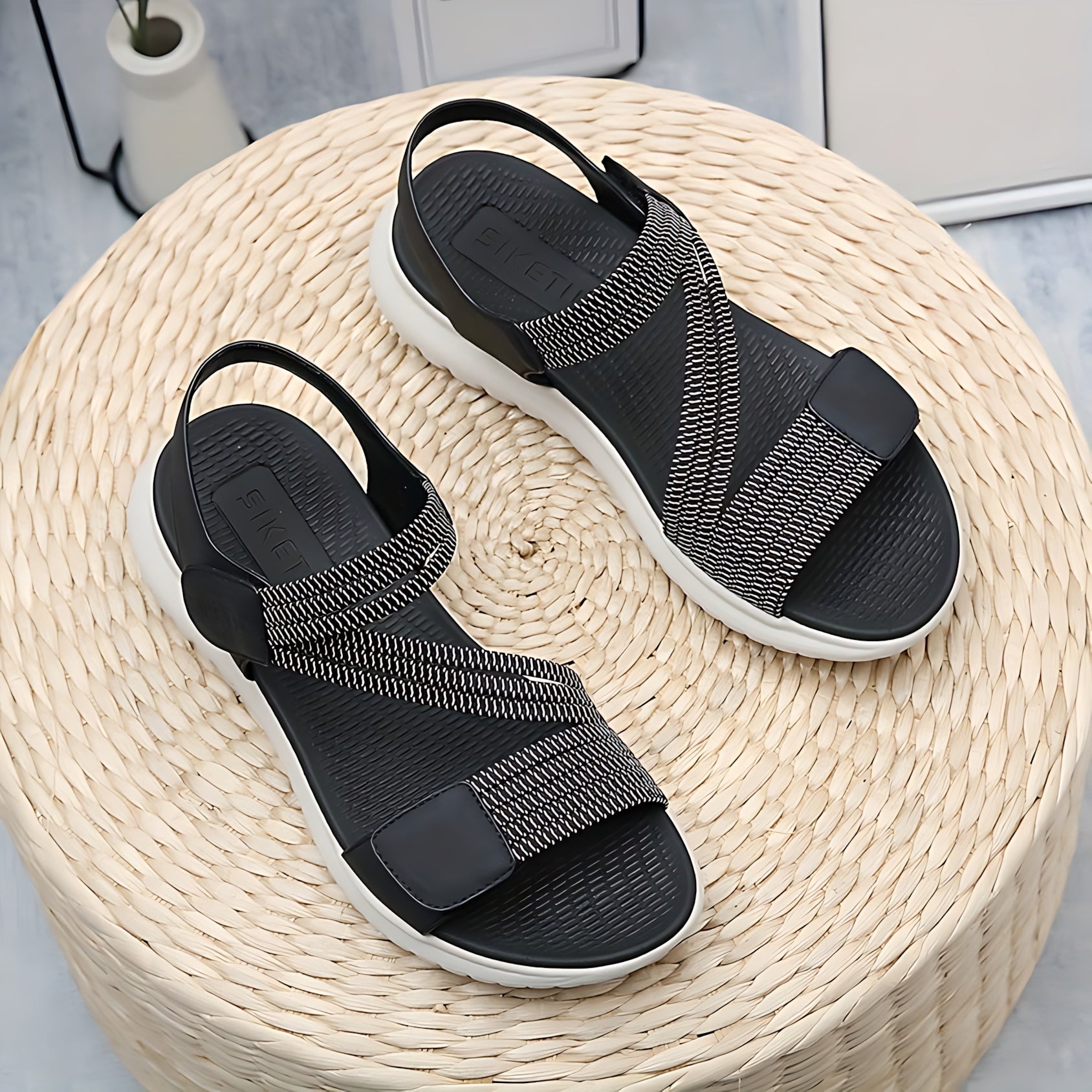 Georgia – Orthopedic Ankle Strap Low Wedge Sandals