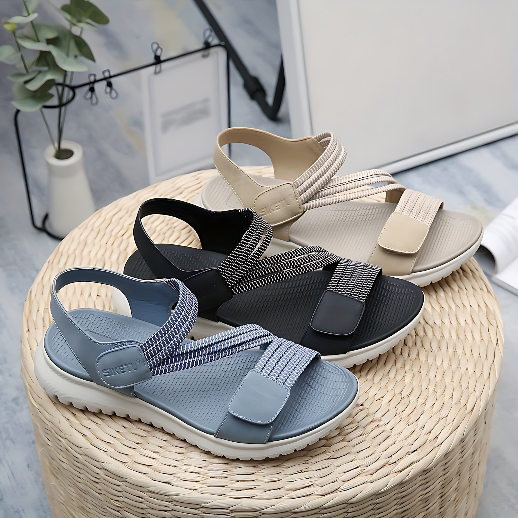 Georgia – Orthopedic Ankle Strap Low Wedge Sandals