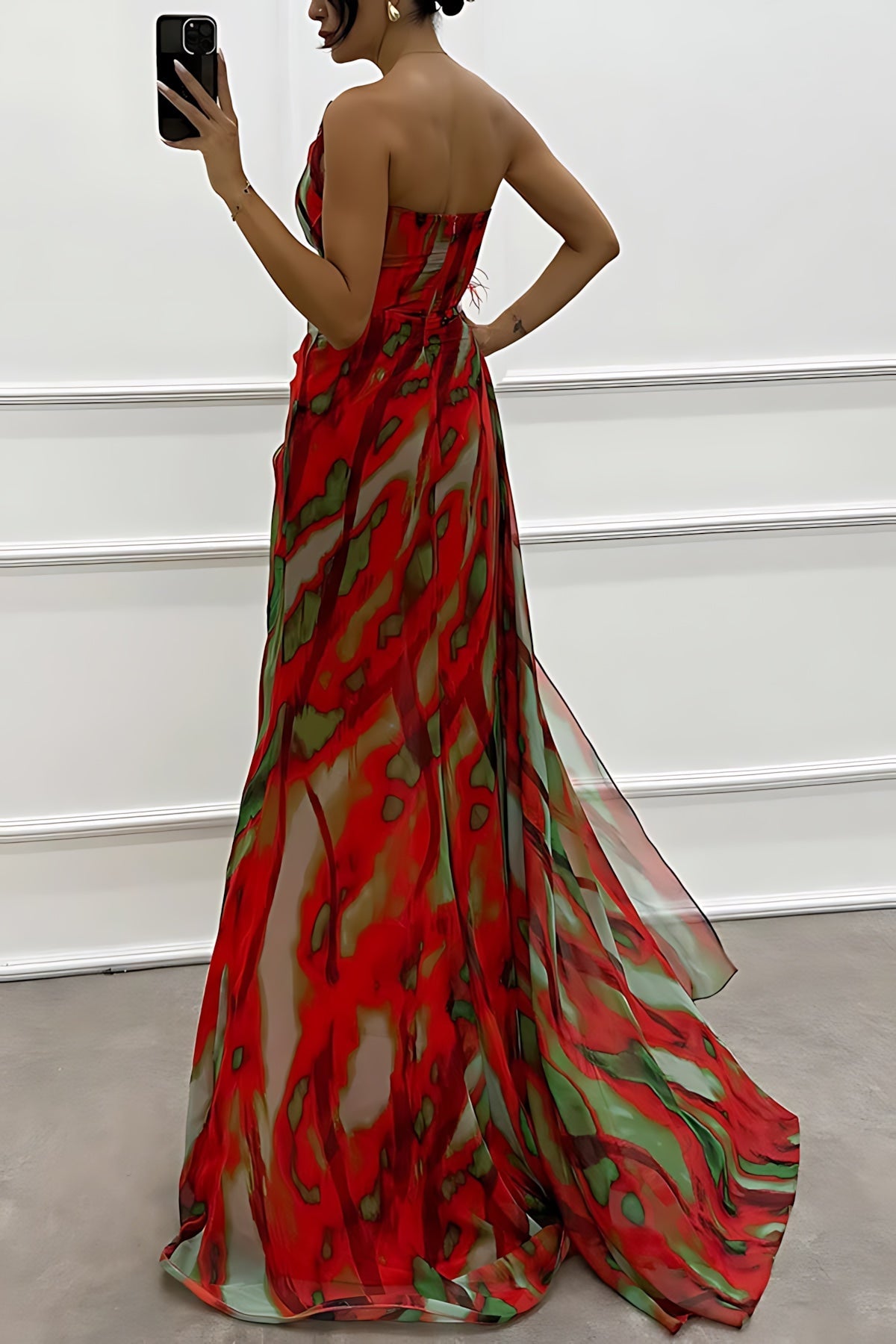 Grace – Chiffon One Shoulder Evening Maxi Dress