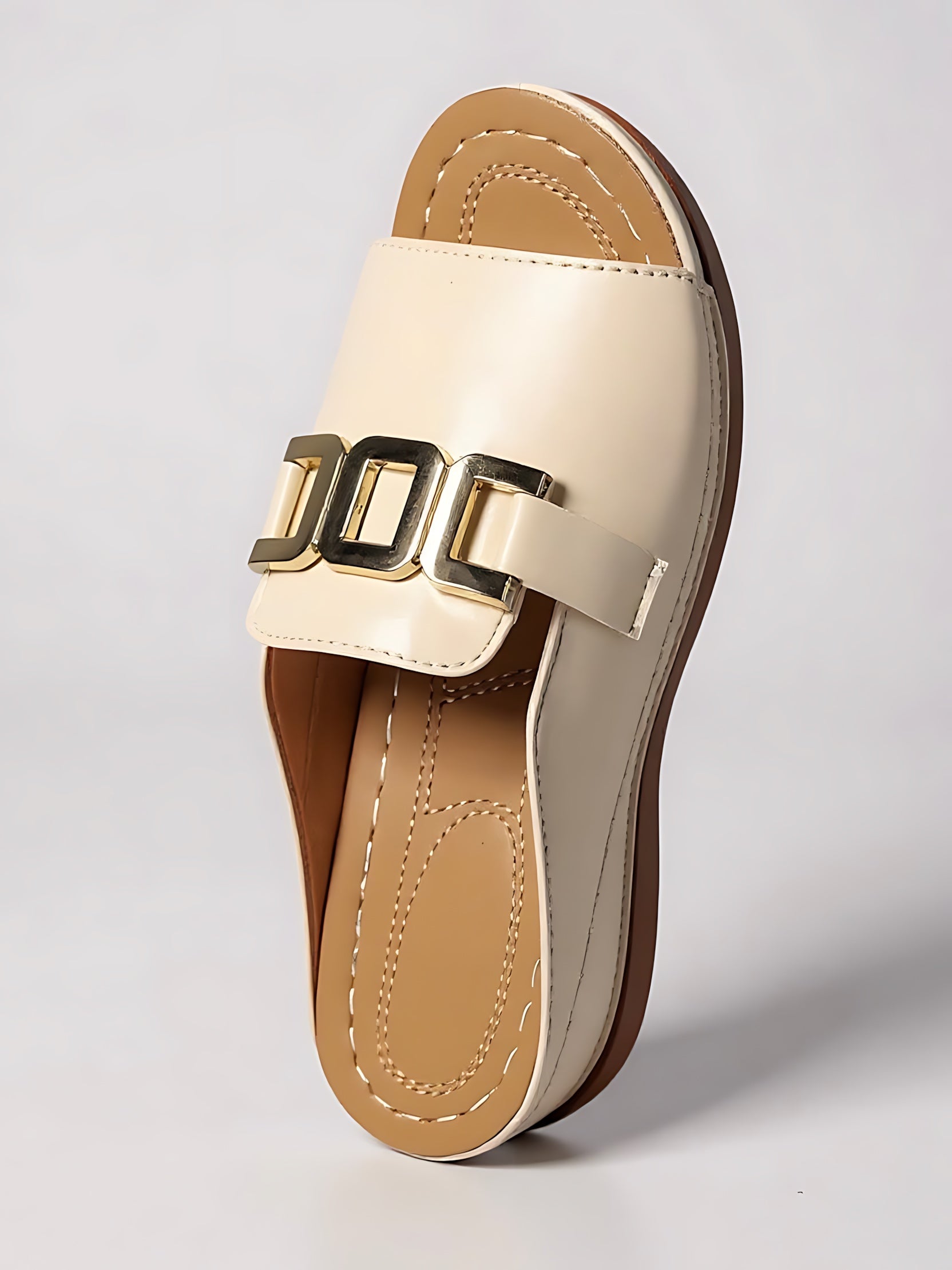 Hailey – Cushioned Low Wedge Slide Sandals