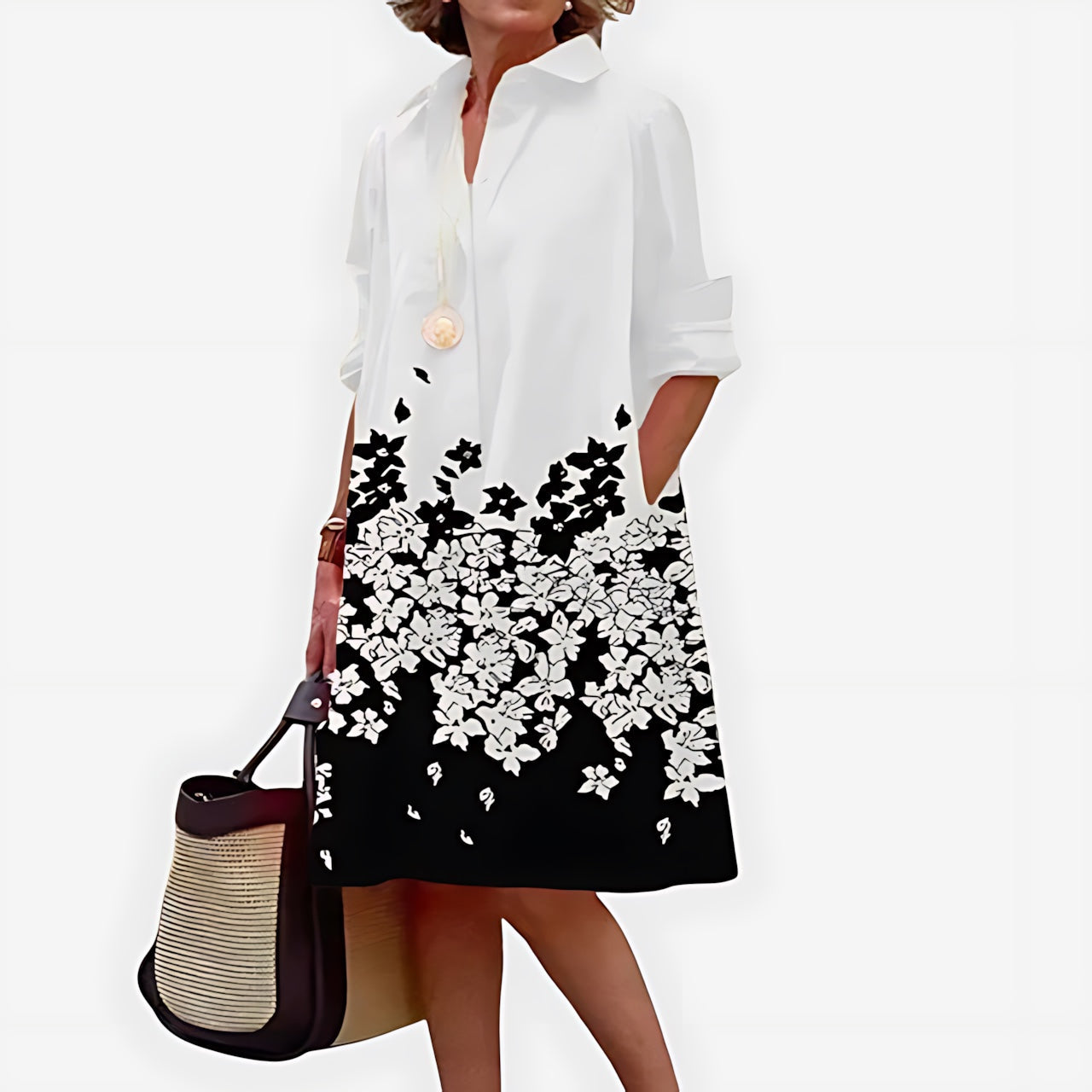 Hannah – Collared A Line Shirt Dress