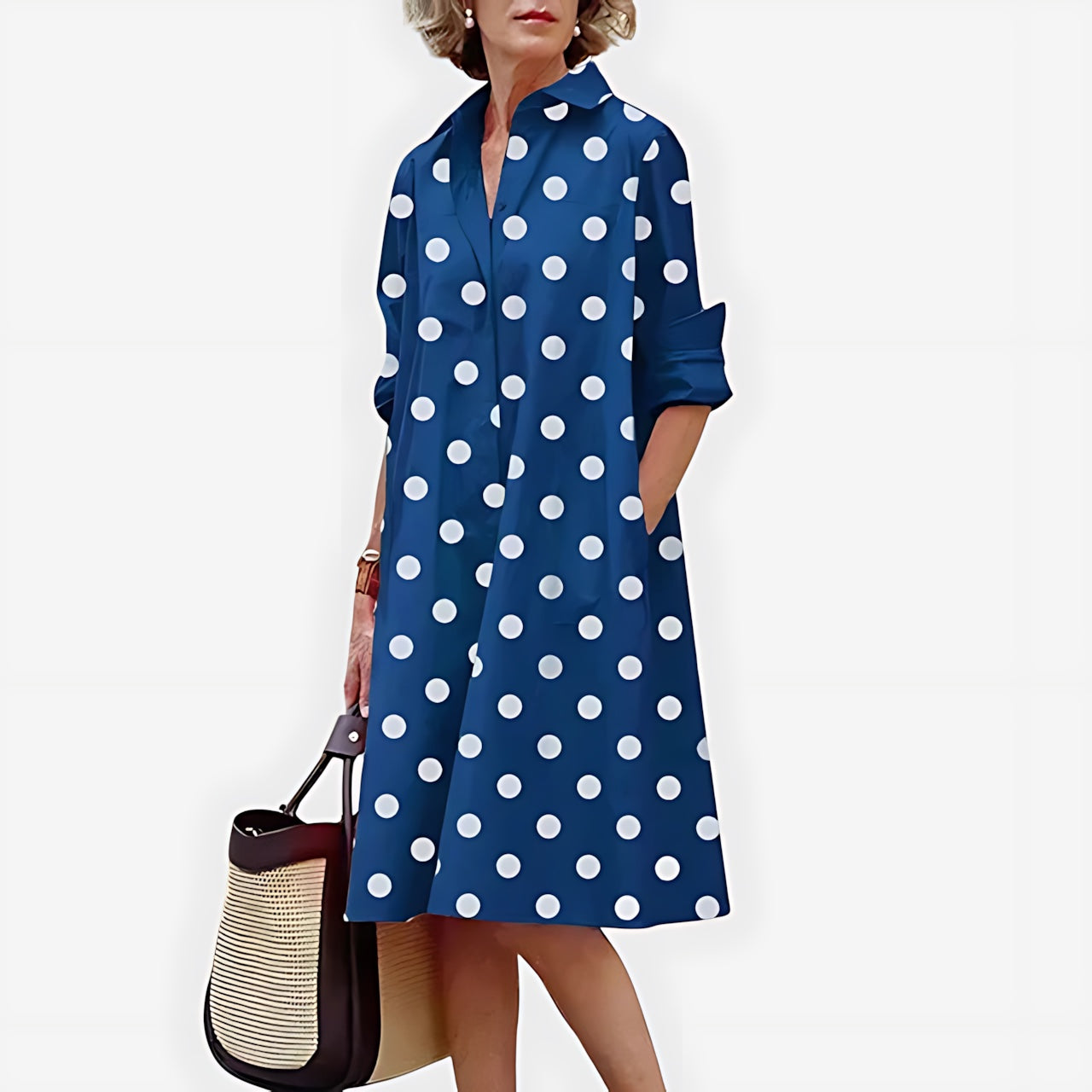 Hannah – Collared A Line Shirt Dress