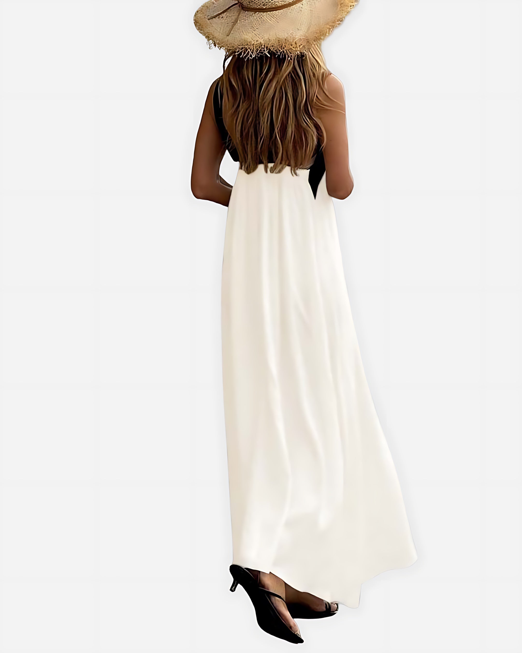 Hannah – Cross Halter Neck Summer Maxi Dress