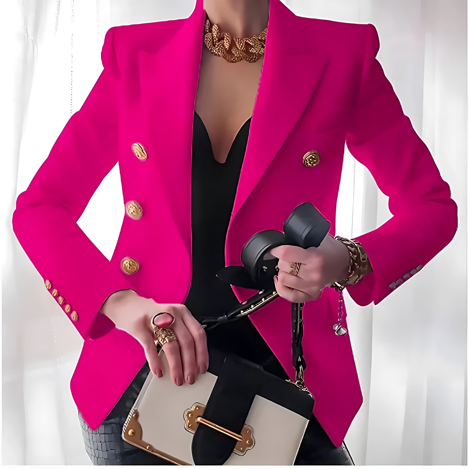 Hannah – Slim Fit Double Breasted Blazer