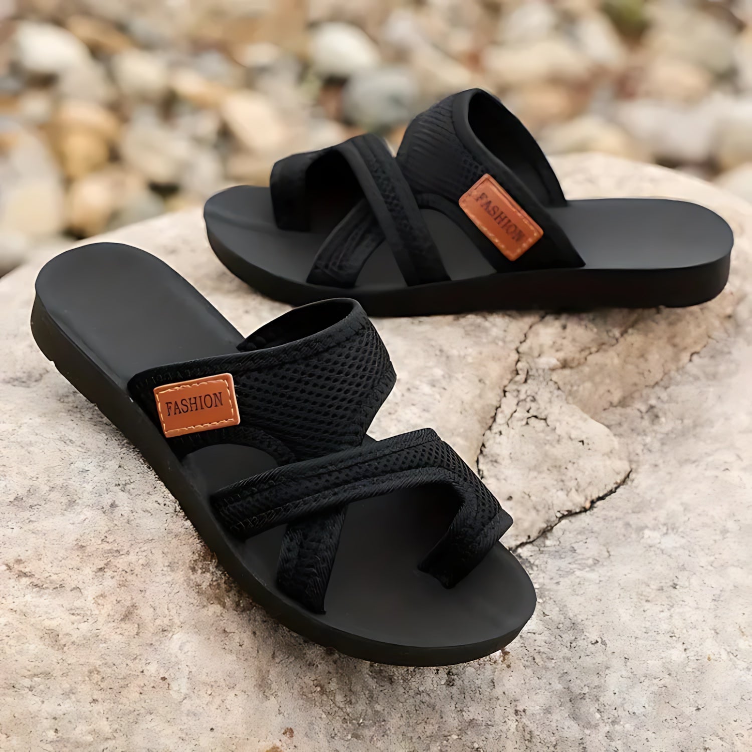 Harmony – Crisscross Platform Slide Sandals