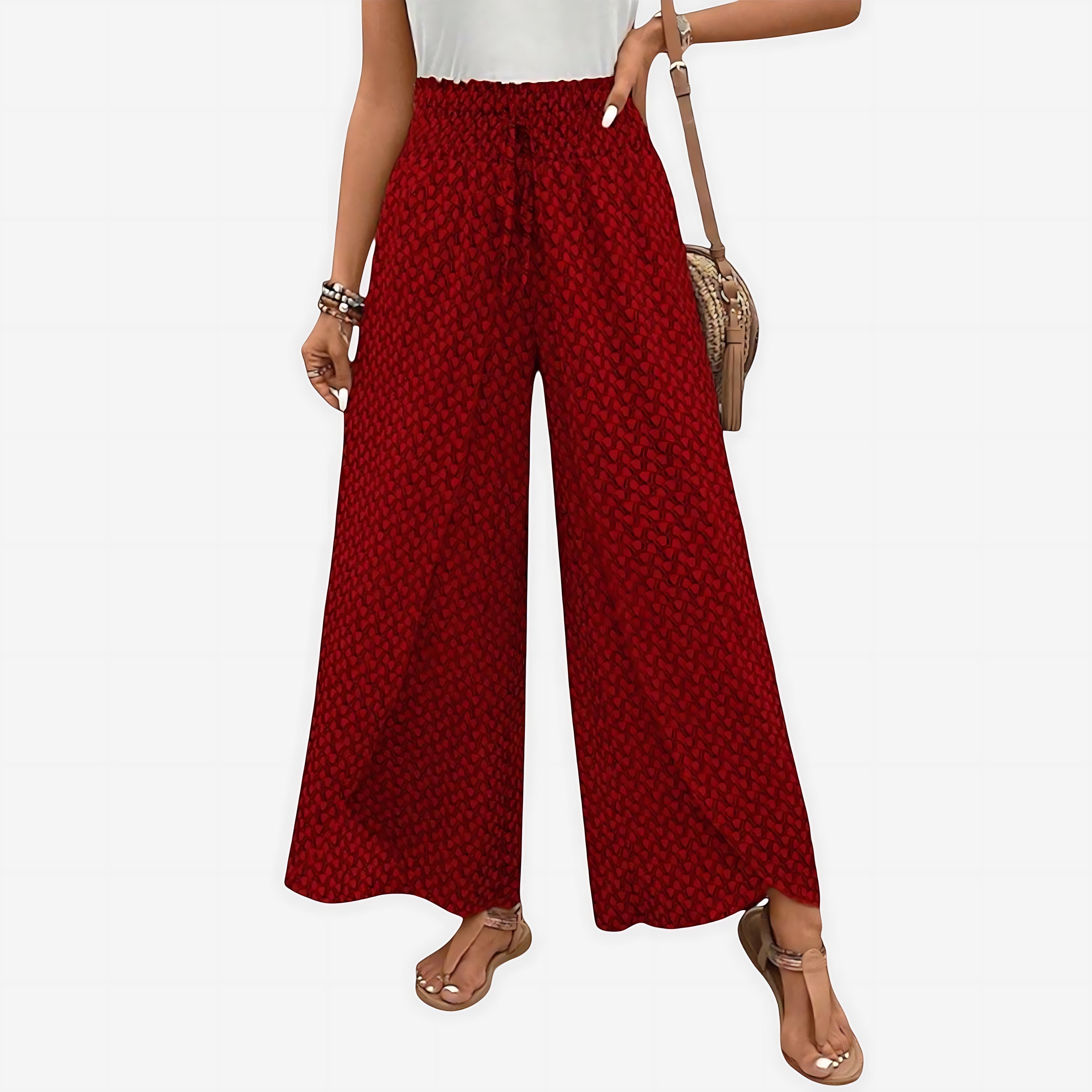 Harper – Geometric Print Wide Leg Palazzo Pants