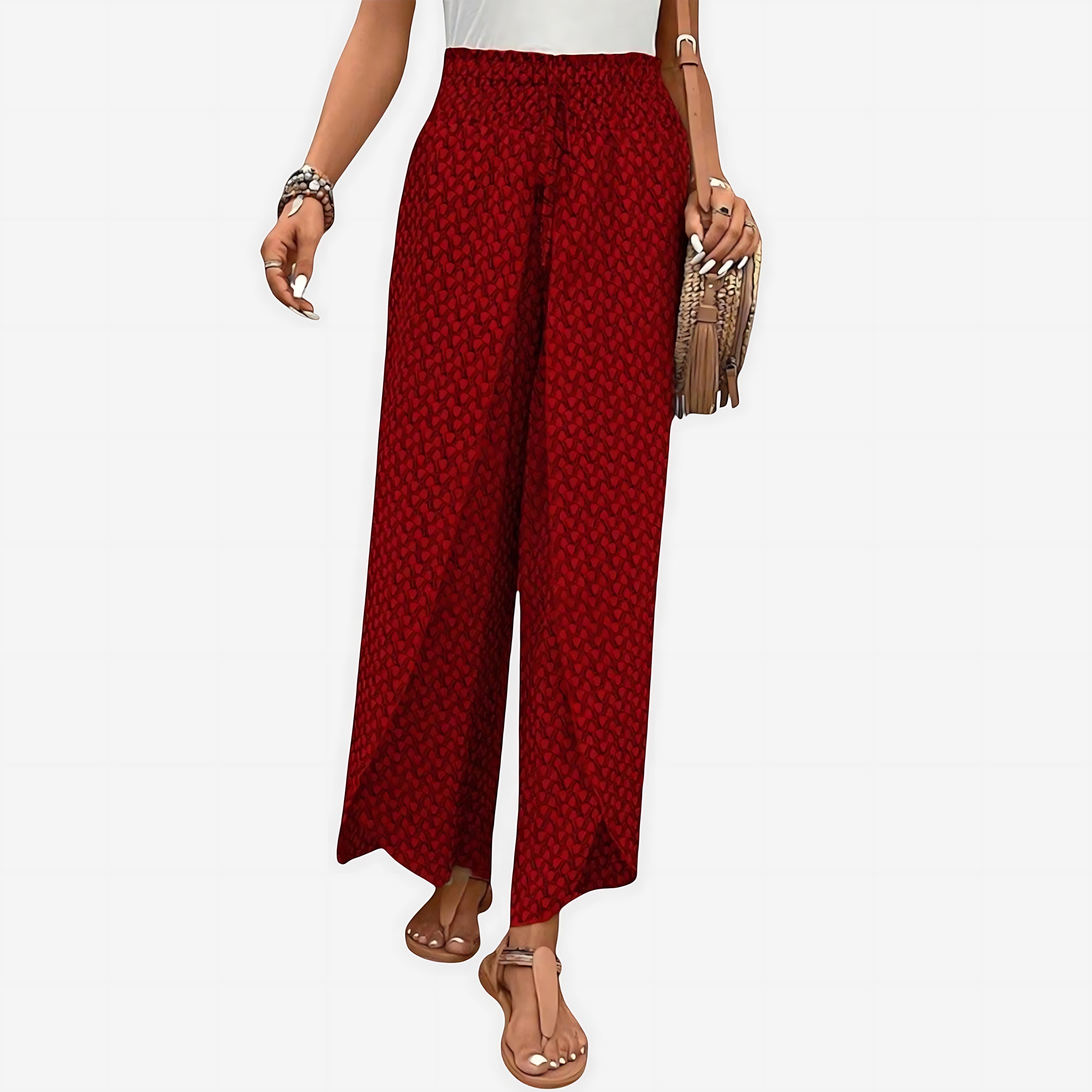 Harper – Geometric Print Wide Leg Palazzo Pants