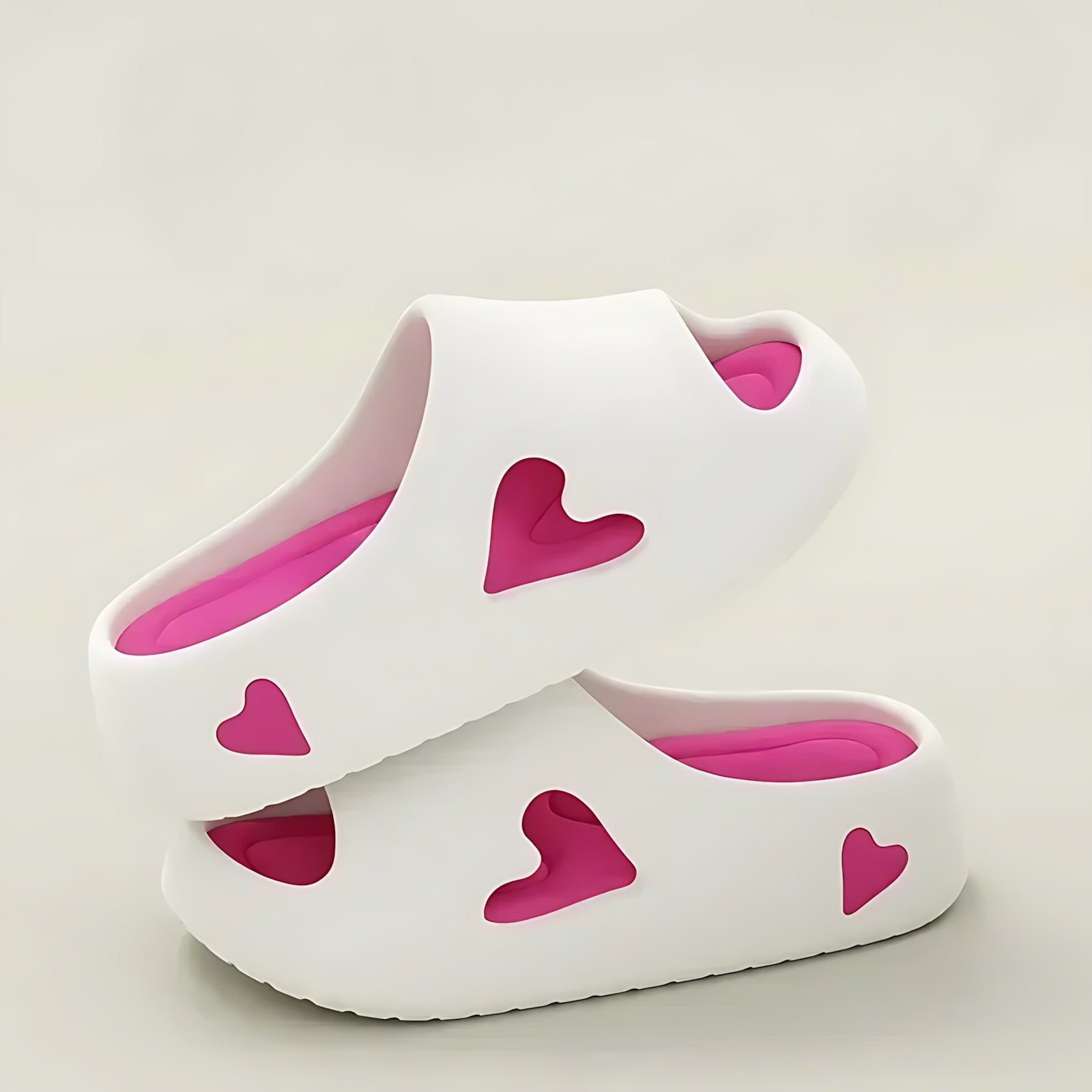 Harper – Heart Cutout Slide Sandals