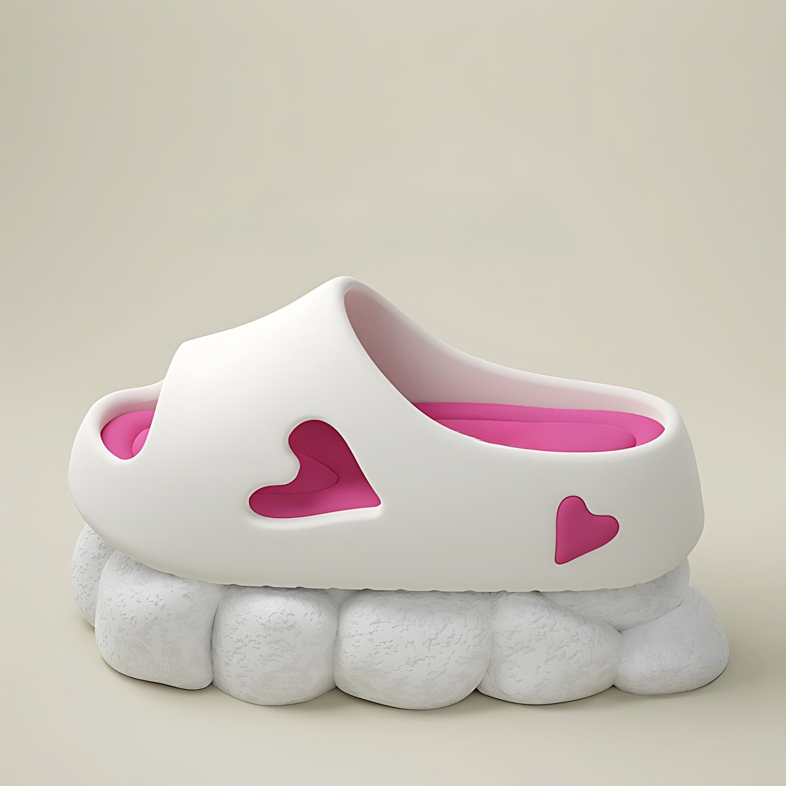 Harper – Heart Cutout Slide Sandals