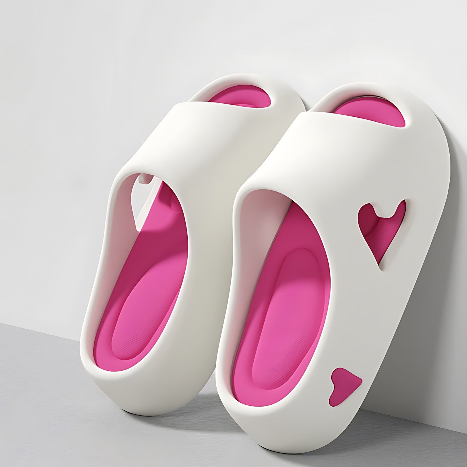 Harper – Heart Cutout Slide Sandals
