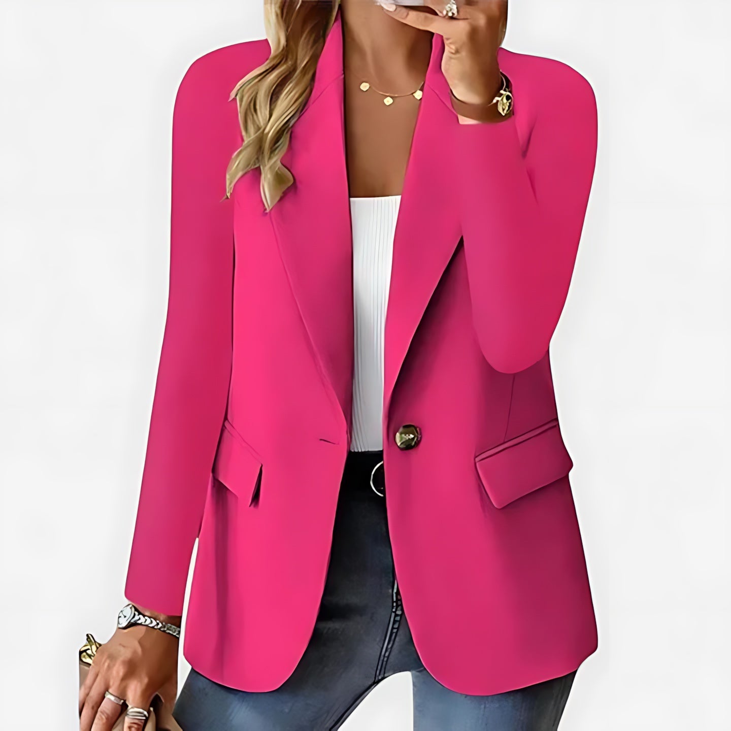 Harper – Single Button Longline Blazer