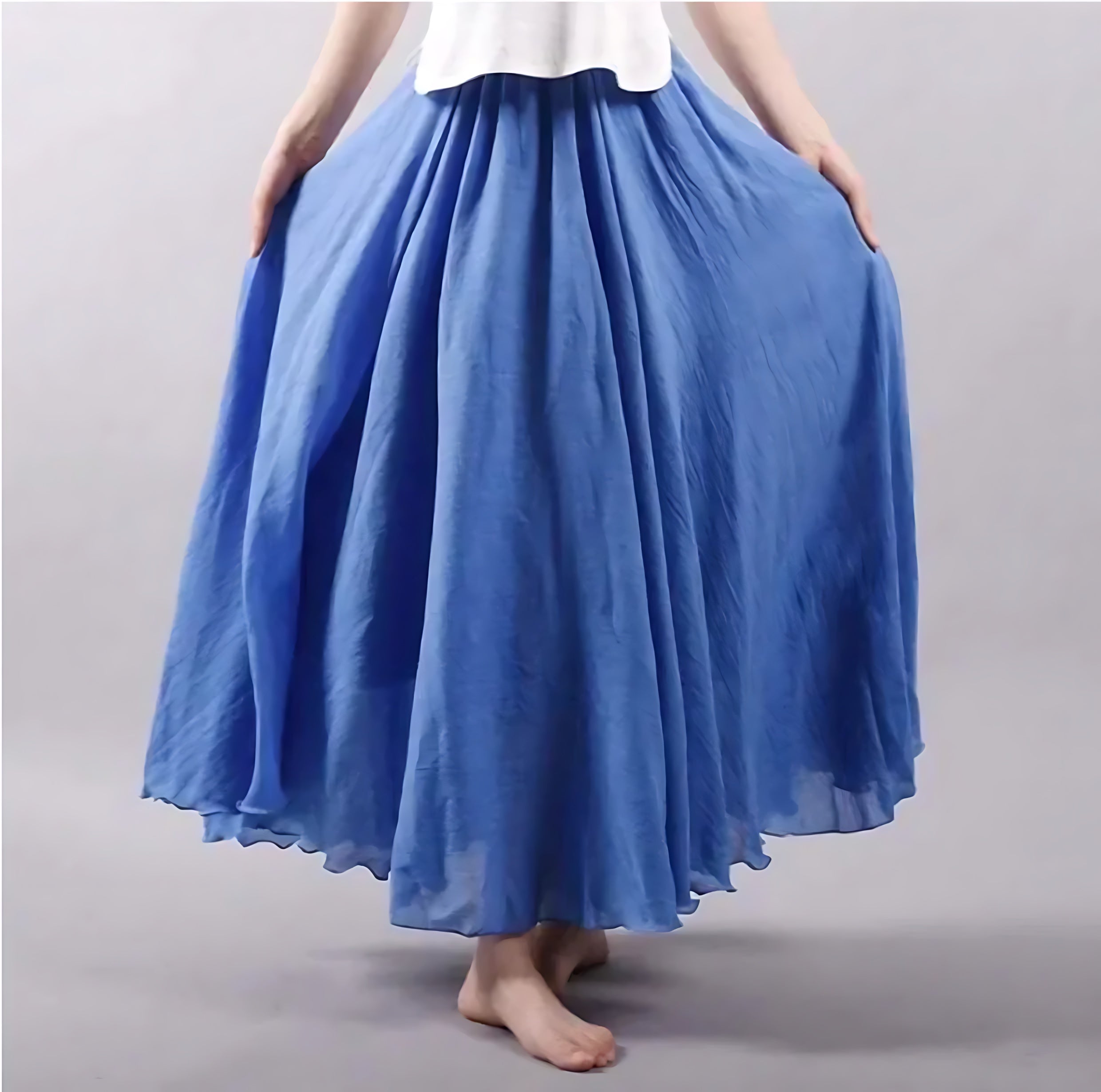 Harriet – Flowy A Line Boho Maxi Skirt