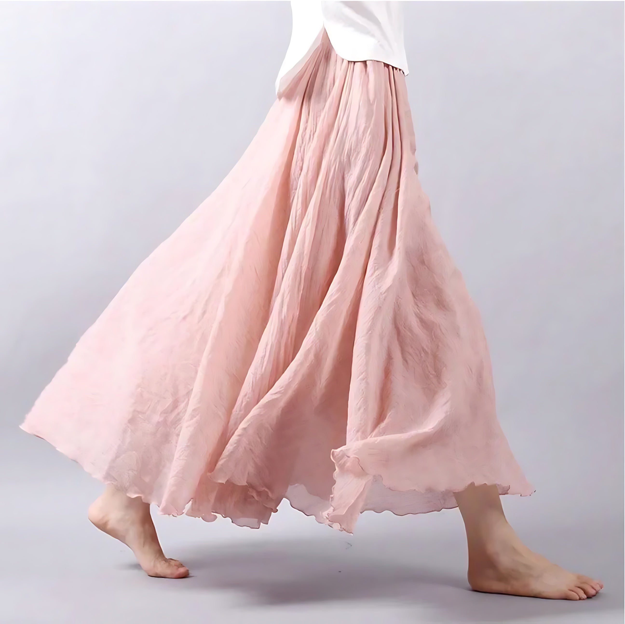 Harriet – Flowy A Line Boho Maxi Skirt