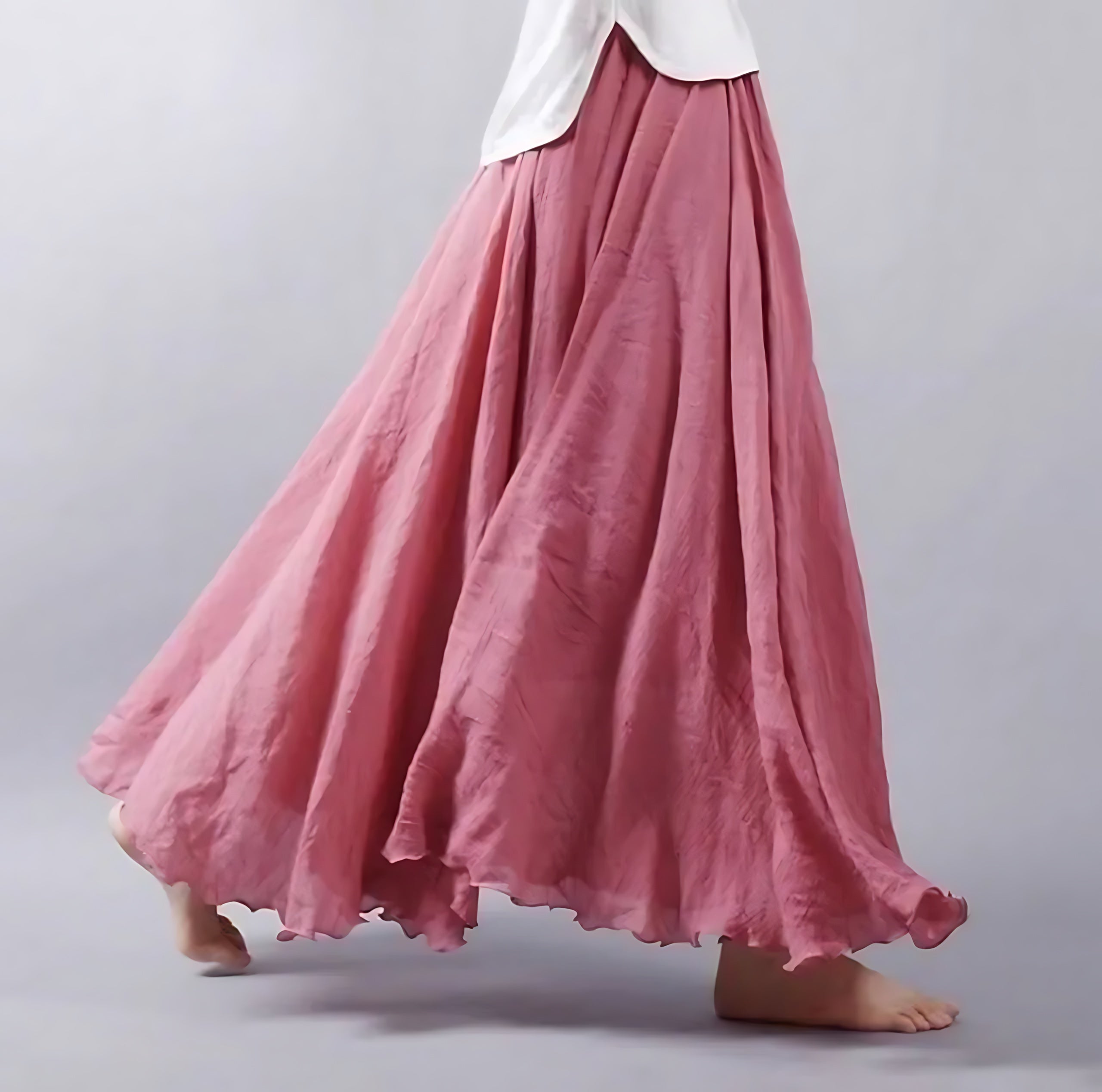 Harriet – Flowy A Line Boho Maxi Skirt
