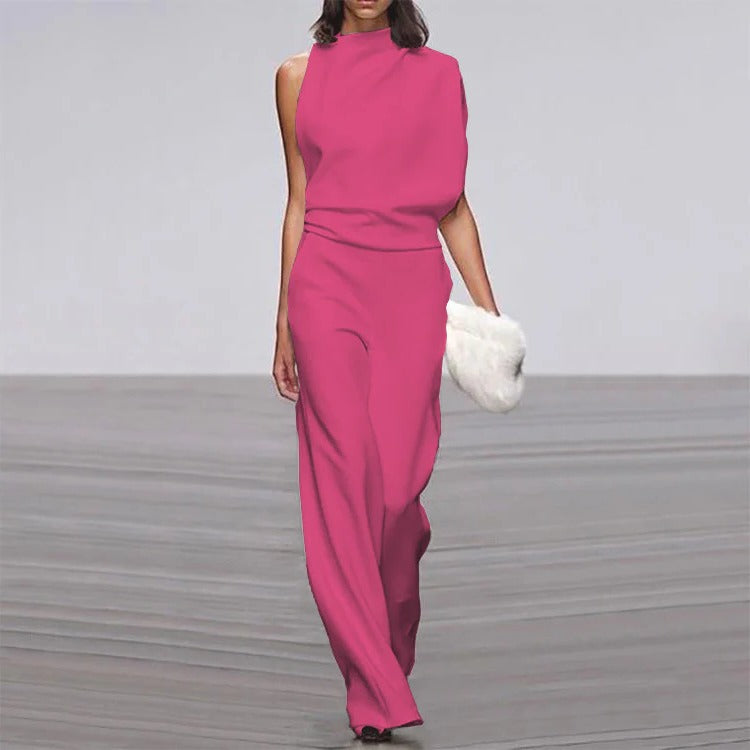 Ariana – Mock Neck Wide Leg Formal Jumpsuit