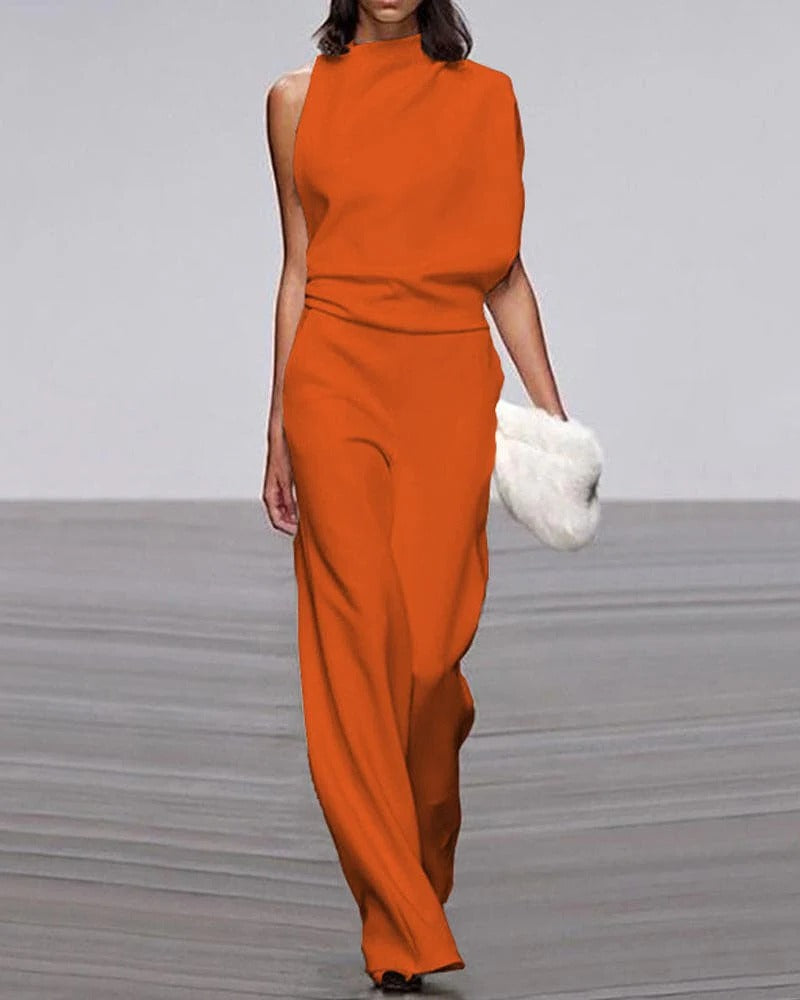 Ariana – Mock Neck Wide Leg Formal Jumpsuit