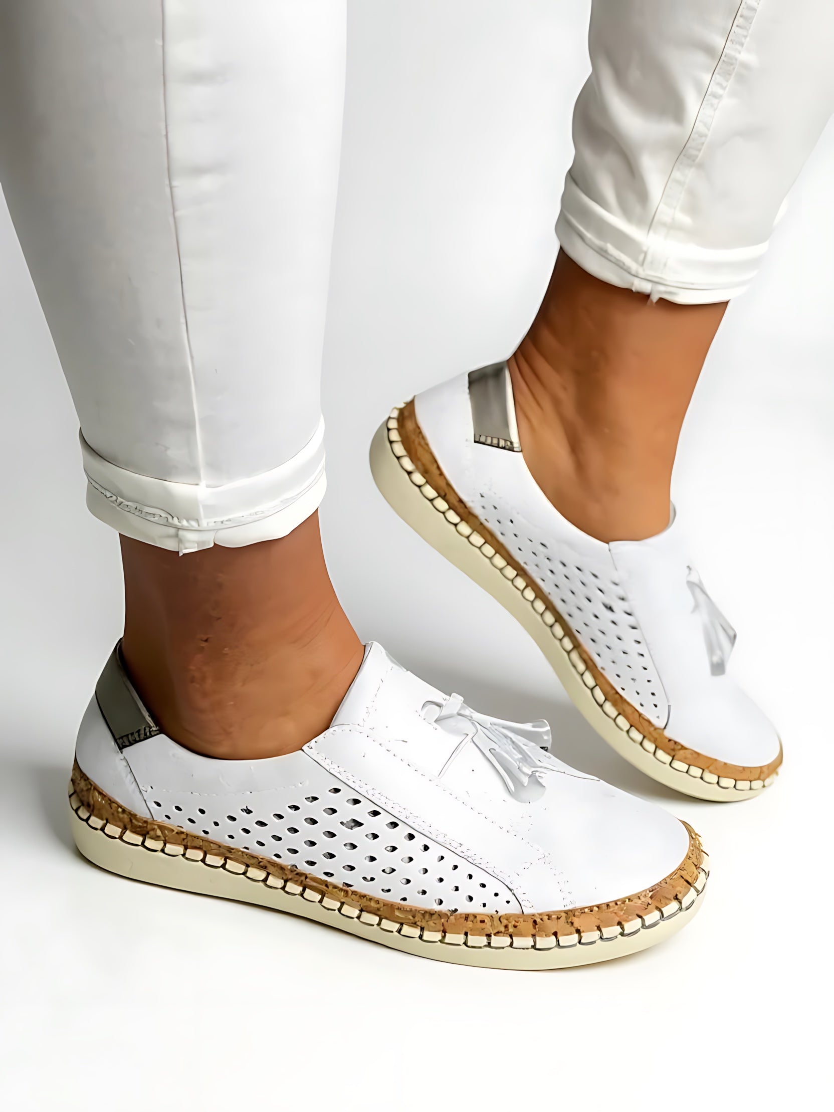 Imogen – Perforated Suede Slip On Sneakers