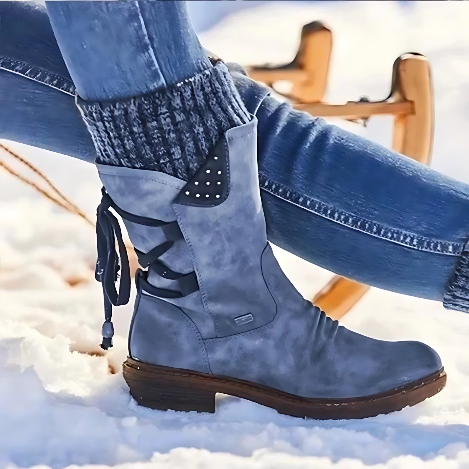 Imogen – Suede Mid Calf Winter Boots