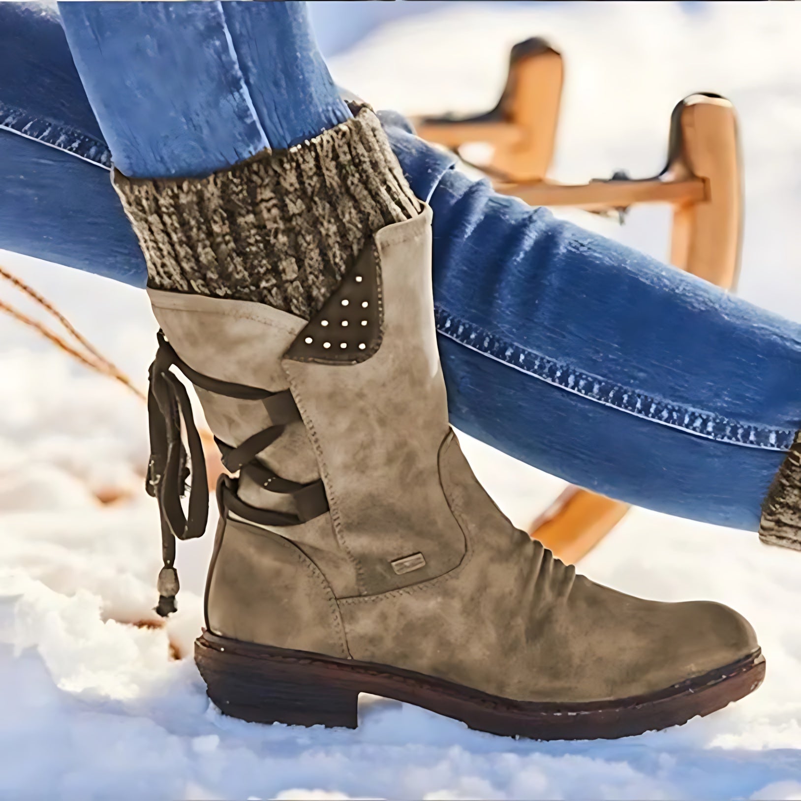 Imogen – Suede Mid Calf Winter Boots