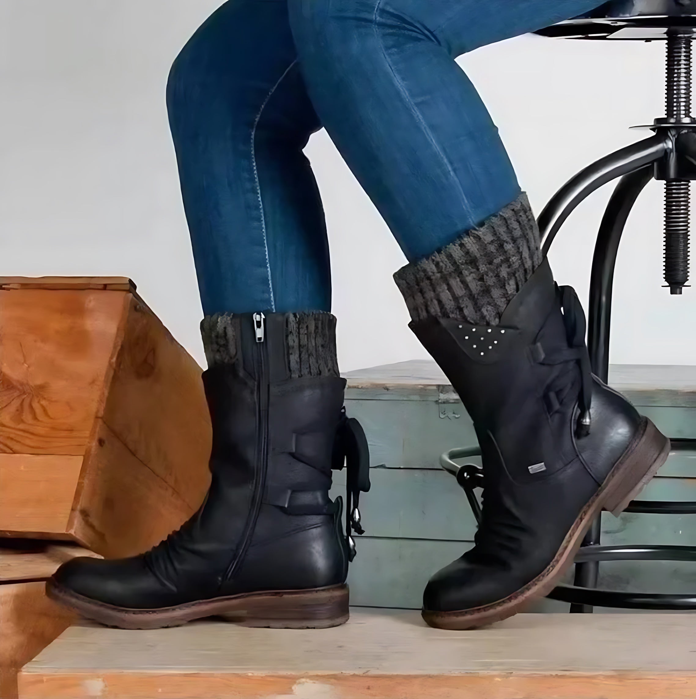 Imogen – Suede Mid Calf Winter Boots