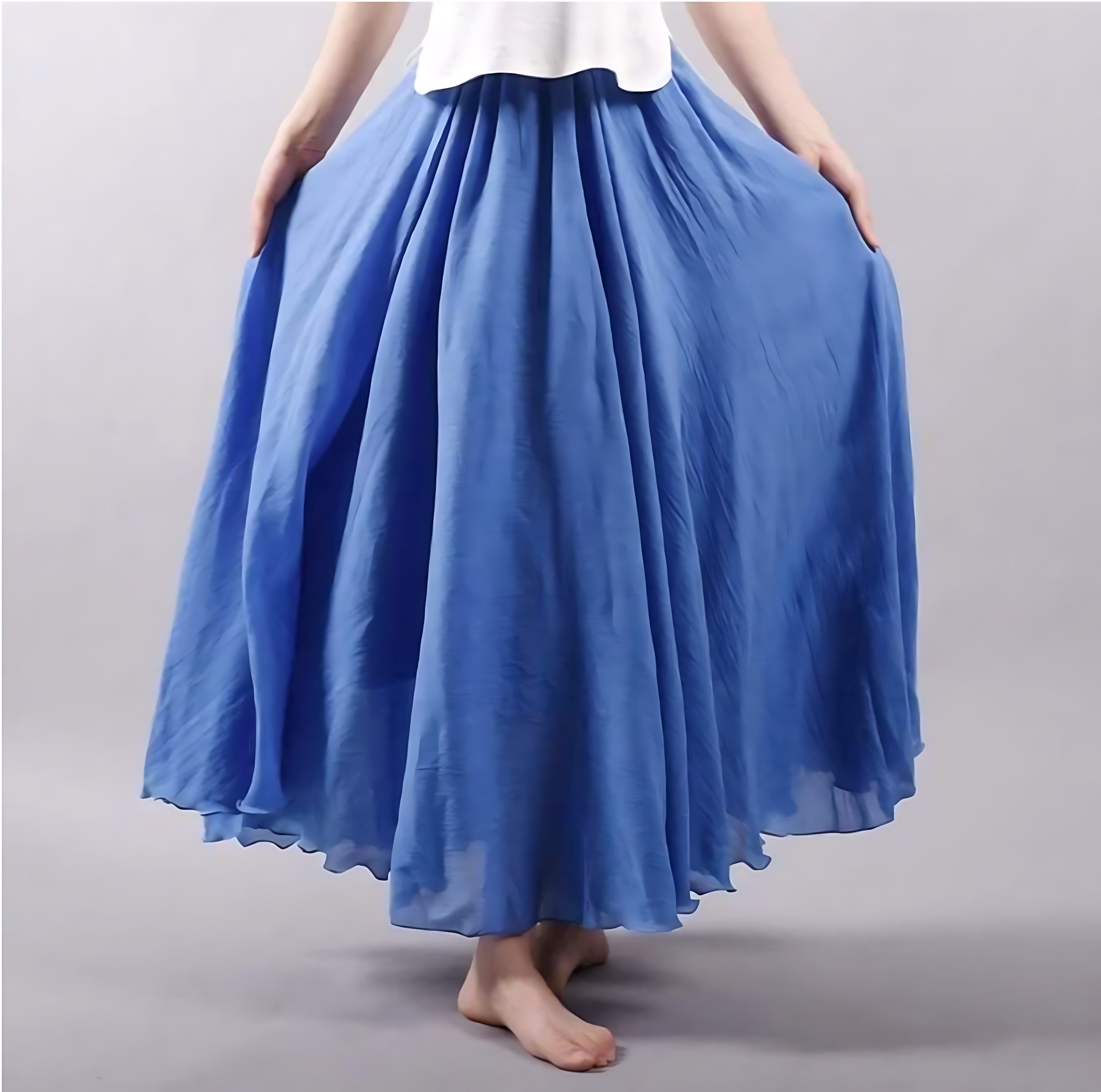 Iris – Flowy A Line Summer Maxi Skirt