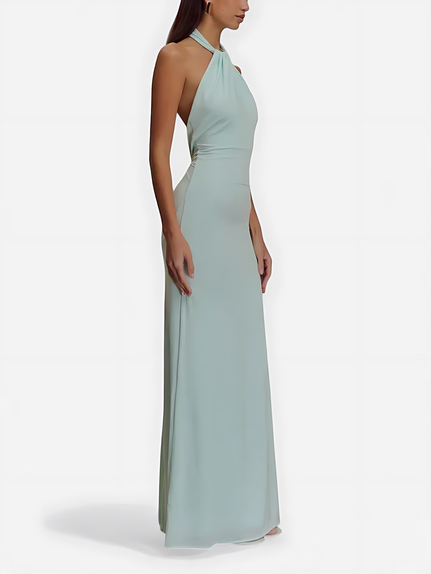 Iris – Halter Neck Bodycon Evening Maxi Dress