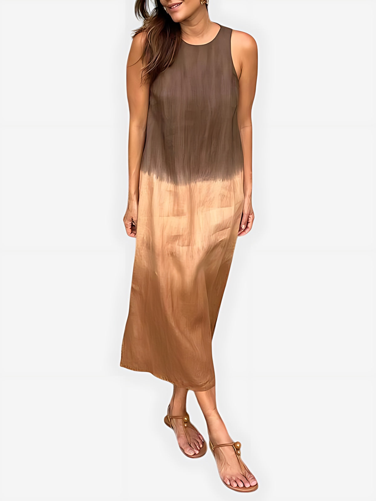 Iris – Satin Ombre Evening Midi Dress