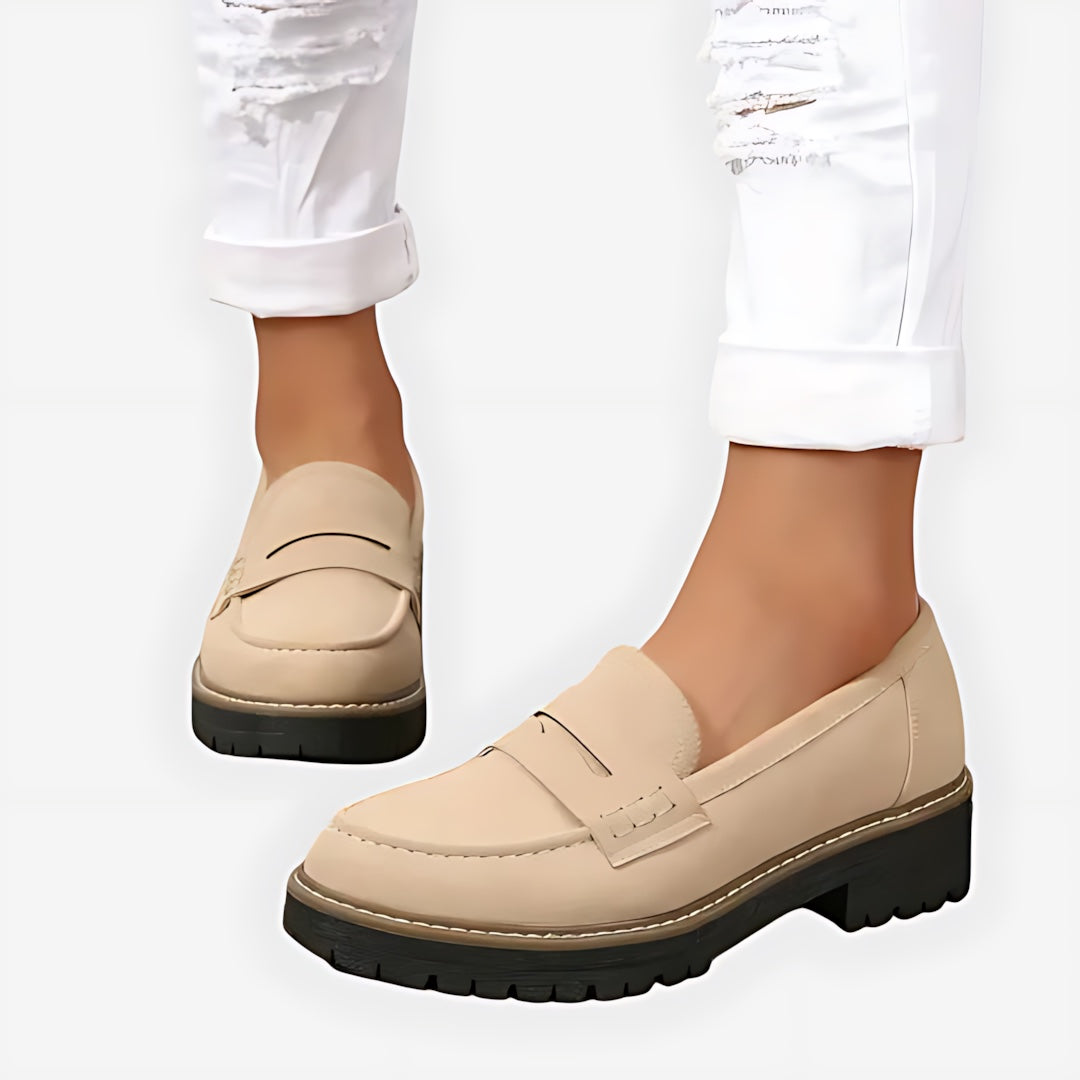Iris – Suede Chunky Lug Sole Loafers