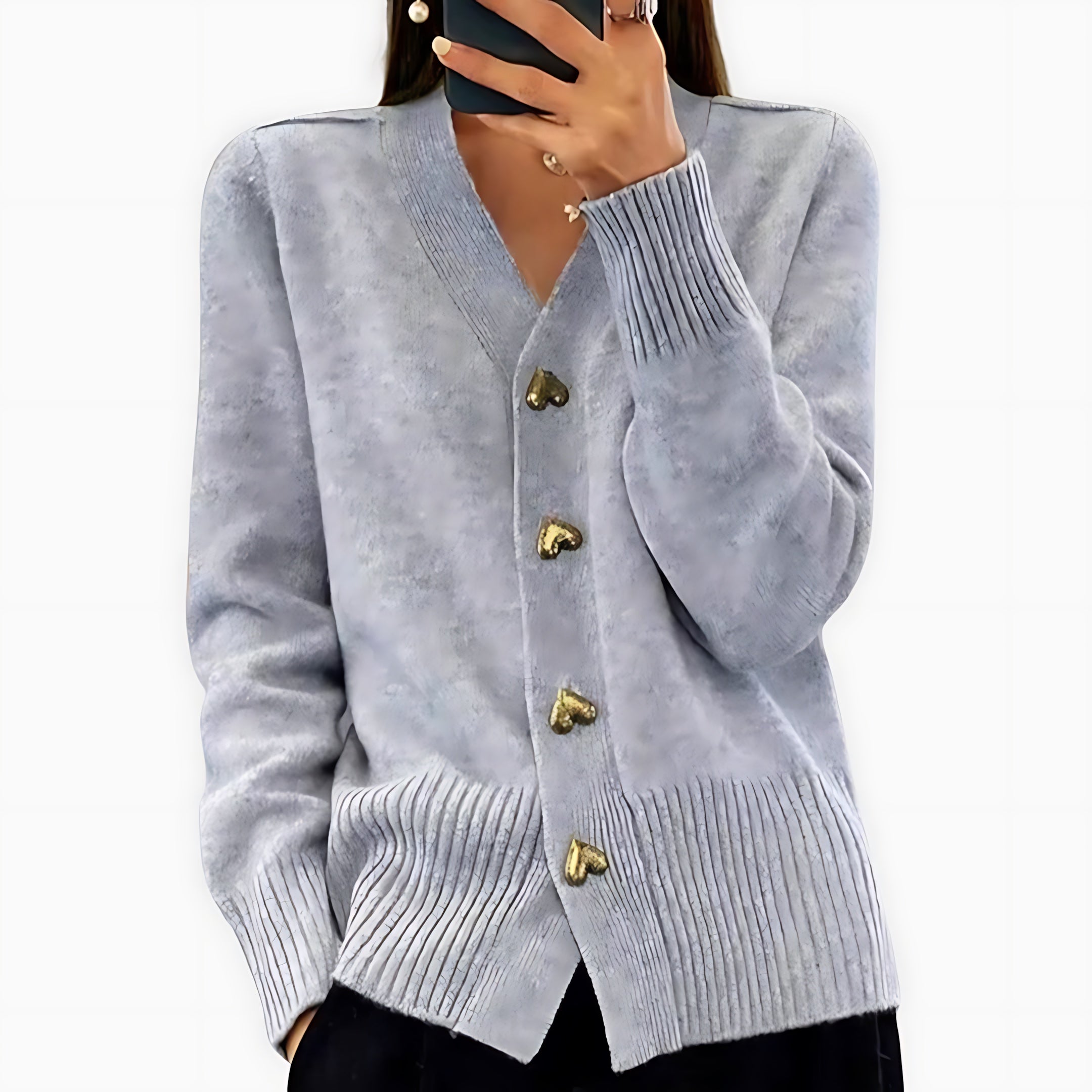 Isabella – Ribbed Chunky Knit Button Up Cardigan