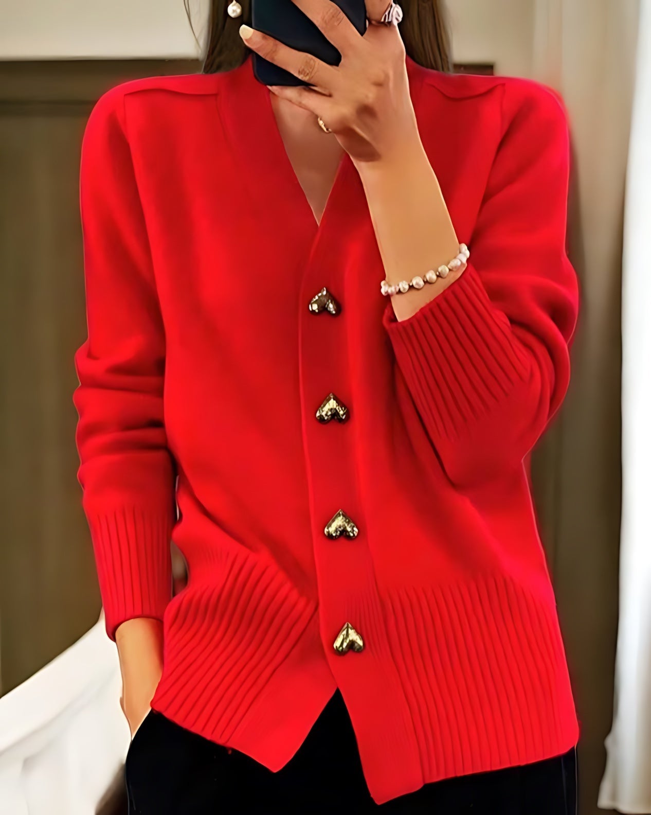 Isabella – Ribbed Chunky Knit Button Up Cardigan