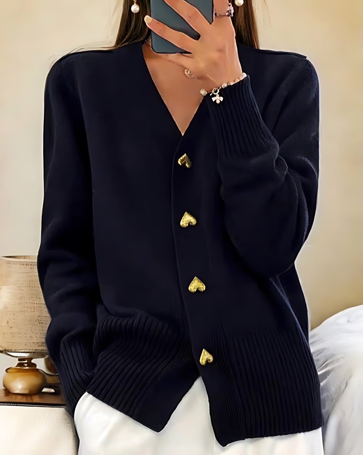 Isabella – Ribbed Chunky Knit Button Up Cardigan