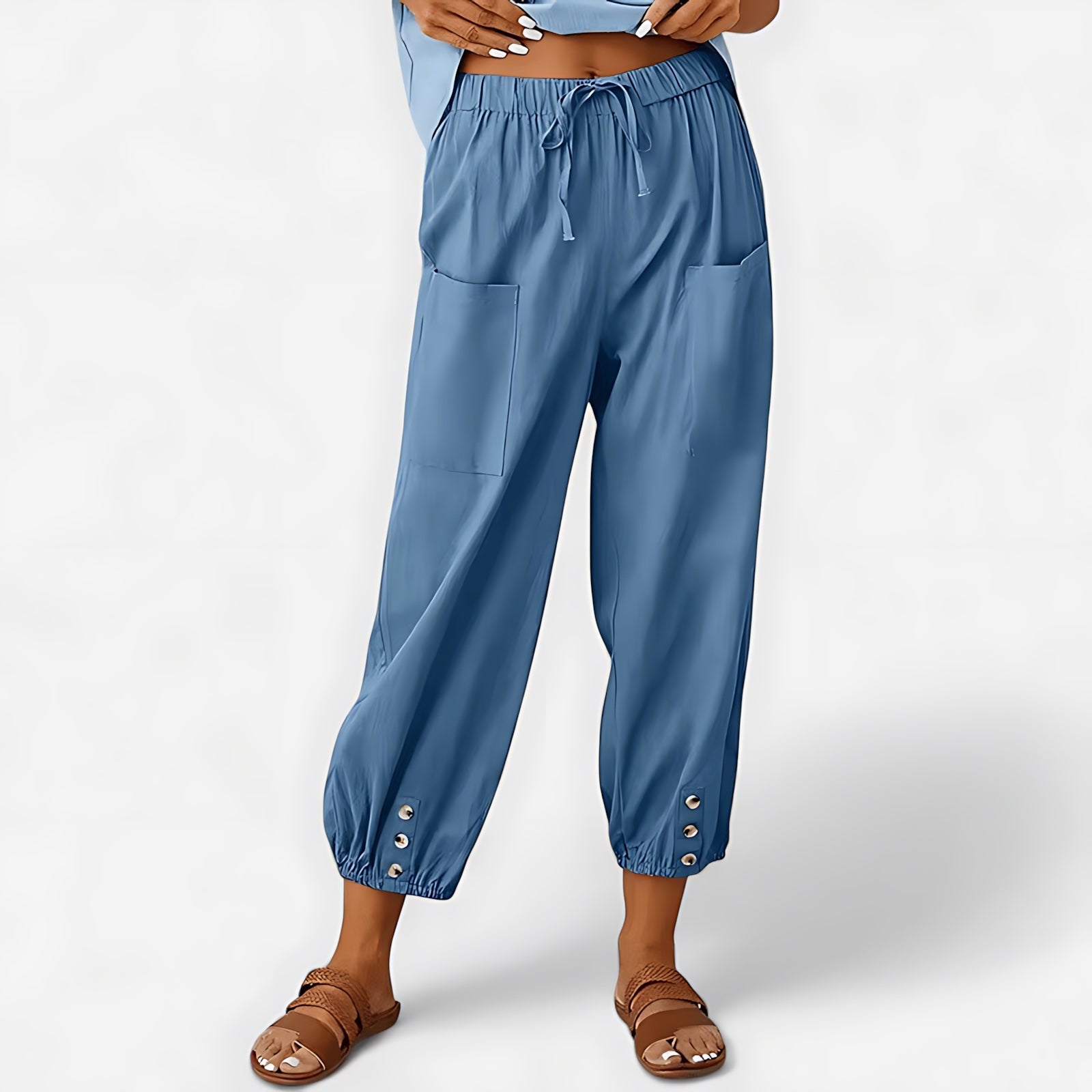 Isabelle – Elastic Waist Cropped Harem Pants