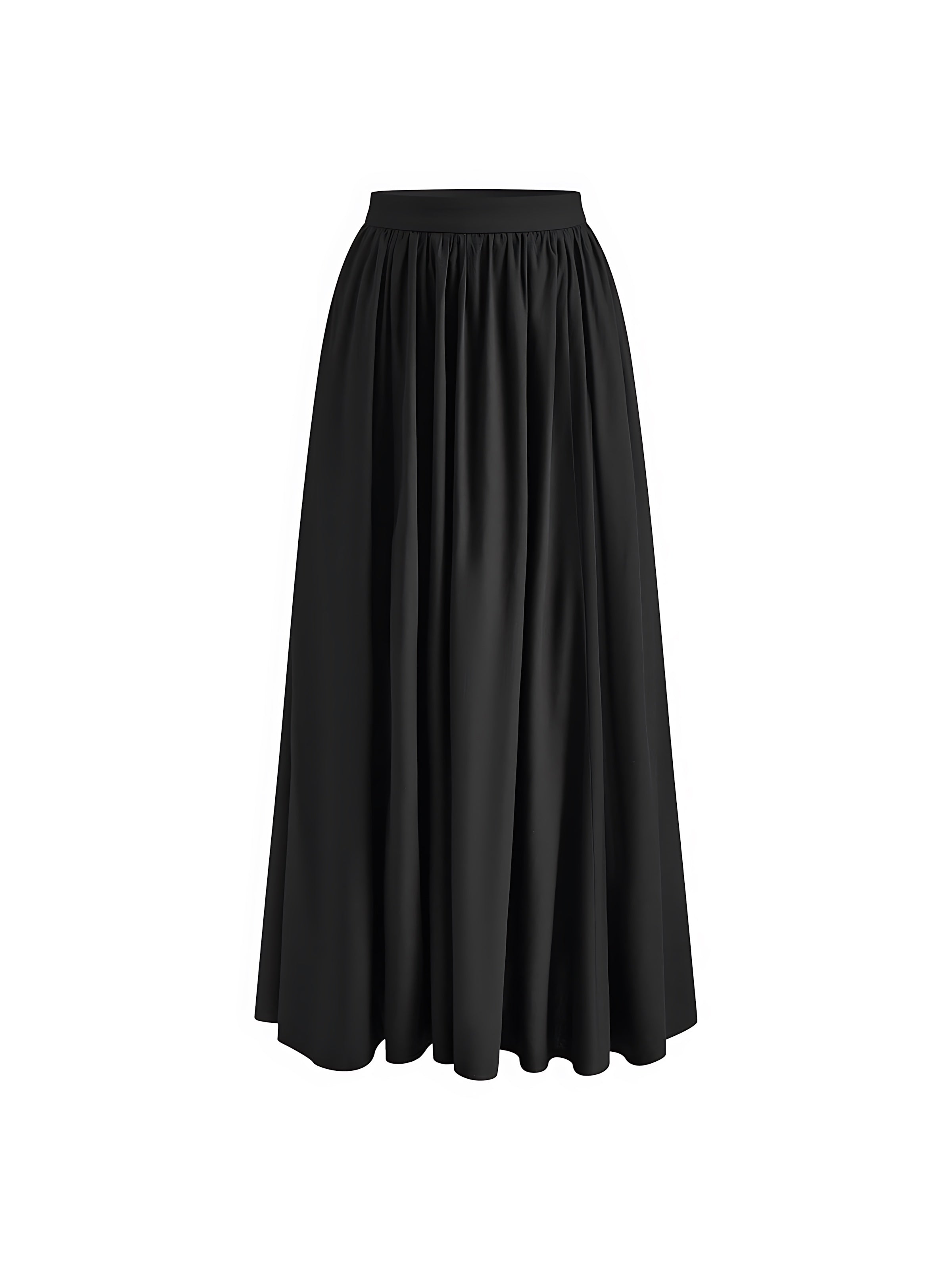 Isabelle – High Waist Pleated A-Line Maxi Skirt