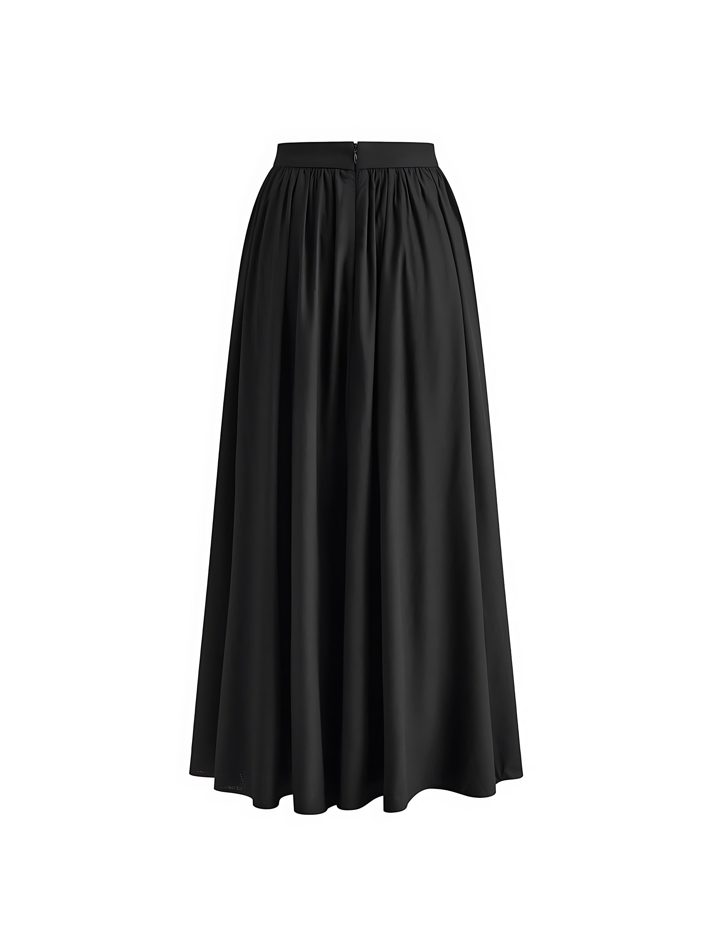 Isabelle – High Waist Pleated A-Line Maxi Skirt