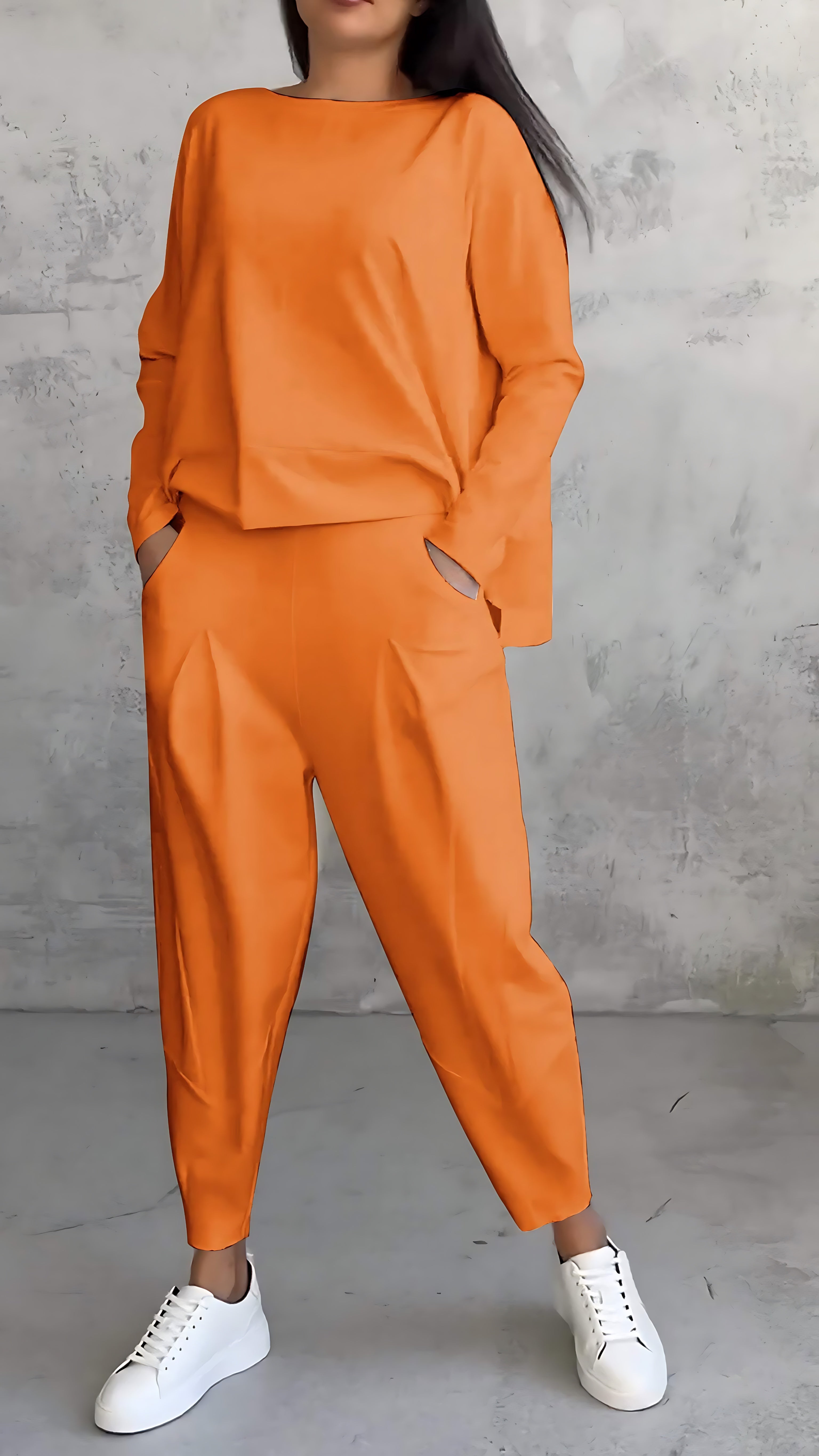 Isla – Knit Long Sleeve Top and Wide Leg Pants Lounge Set