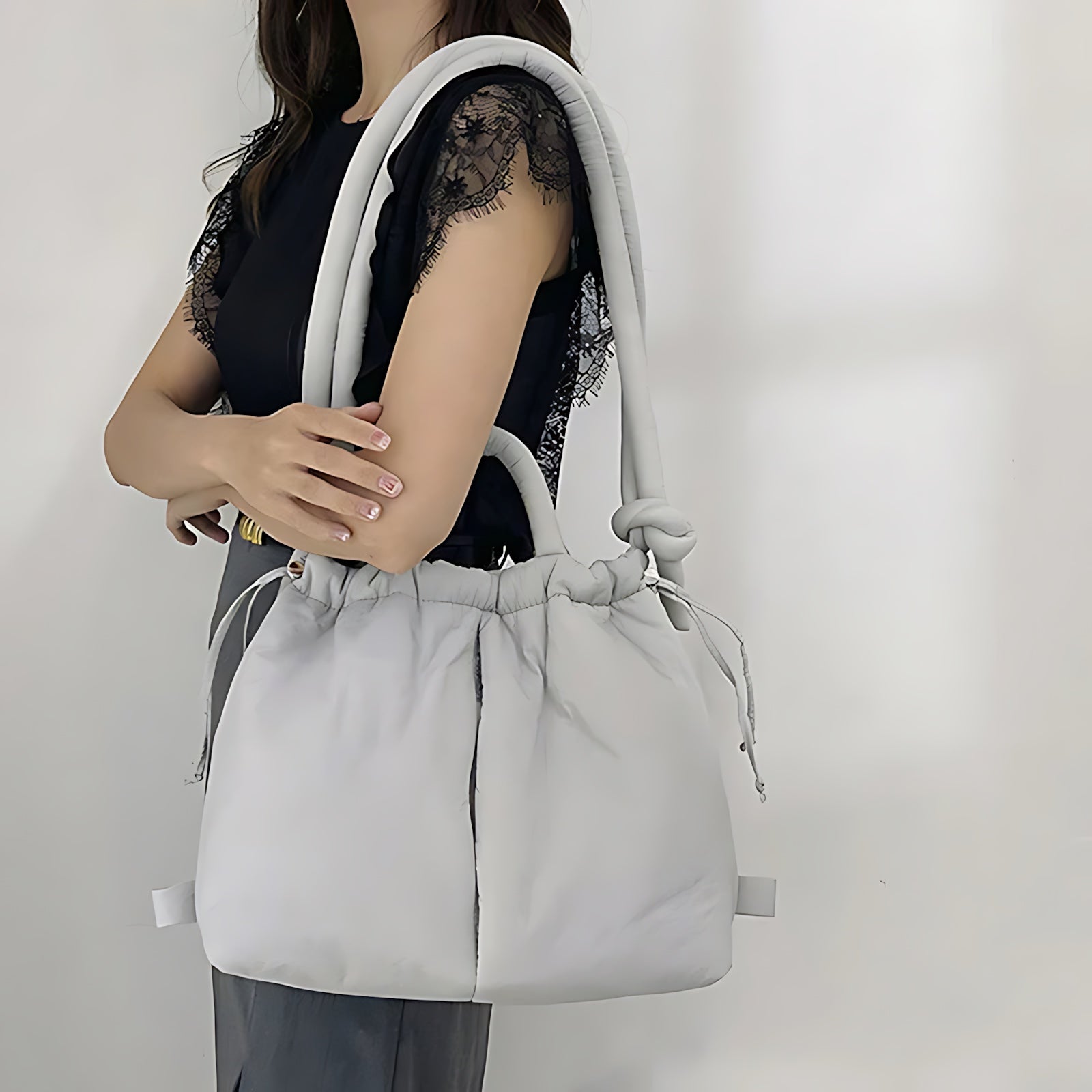 Jasmine – Quilted Puffer Tote Bag